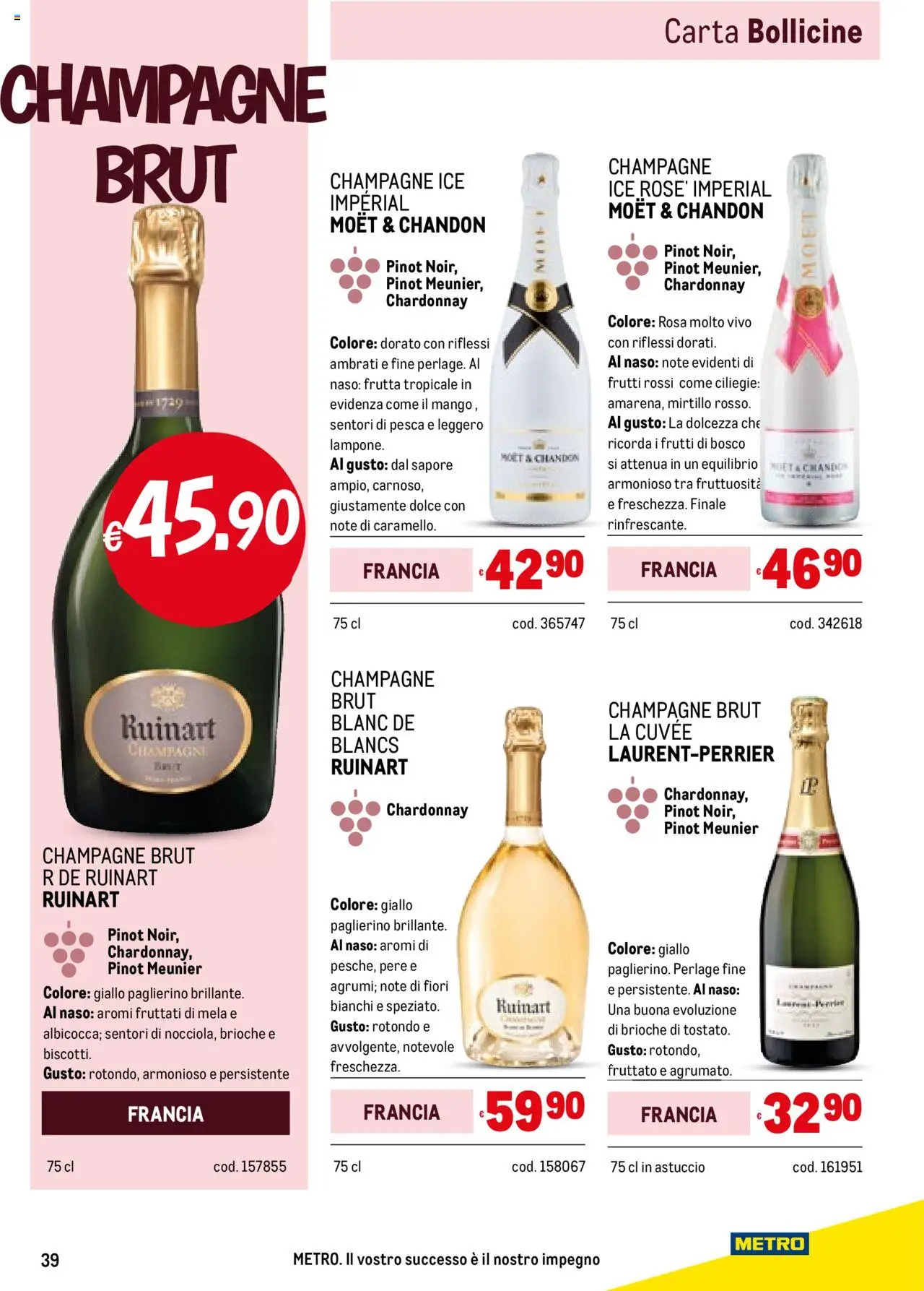 Volantino Metro del 25.09.2025 | Pagina: 39 | Prodotti: Frutta, Pesca, Champagne, Astuccio