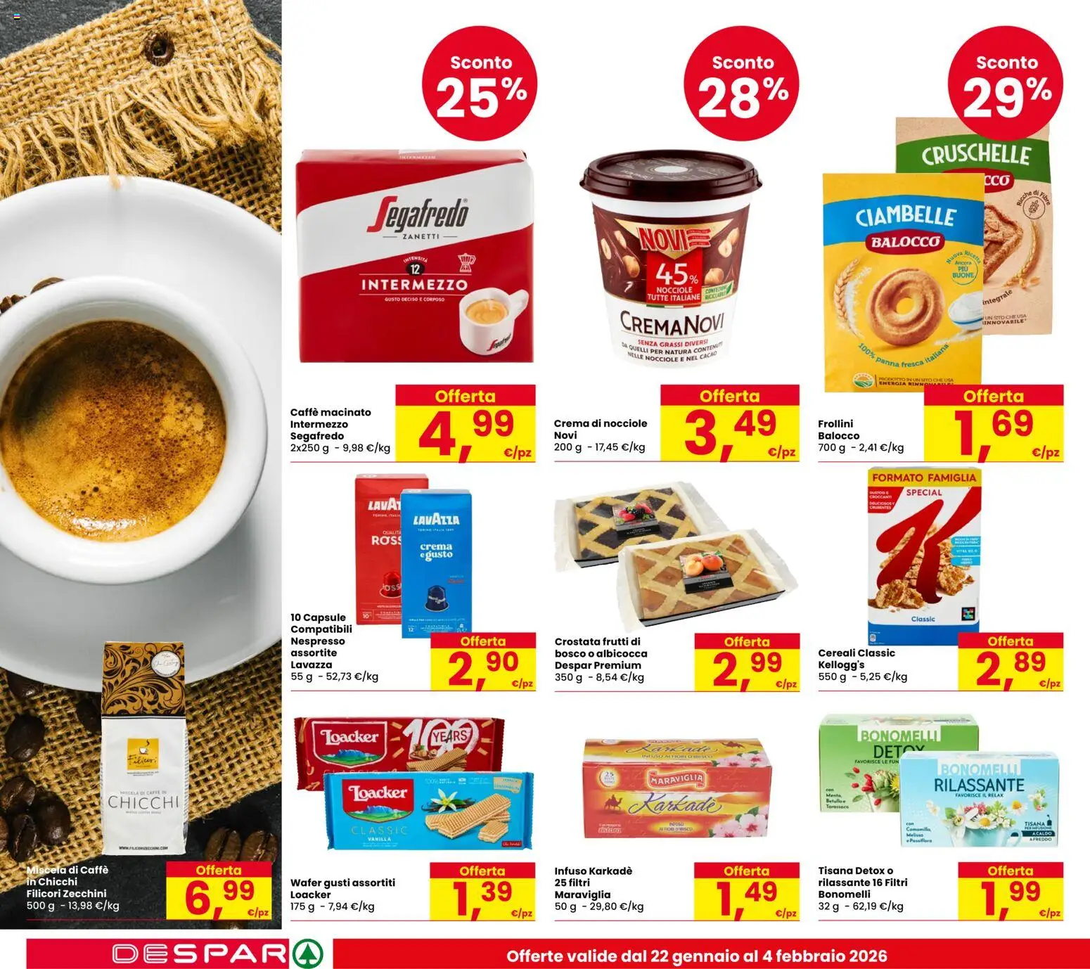 Volantino Despar del 22.01.2026 | Pagina: 18 | Prodotti: Crema, Ciambelle, Cereali, Nocciole