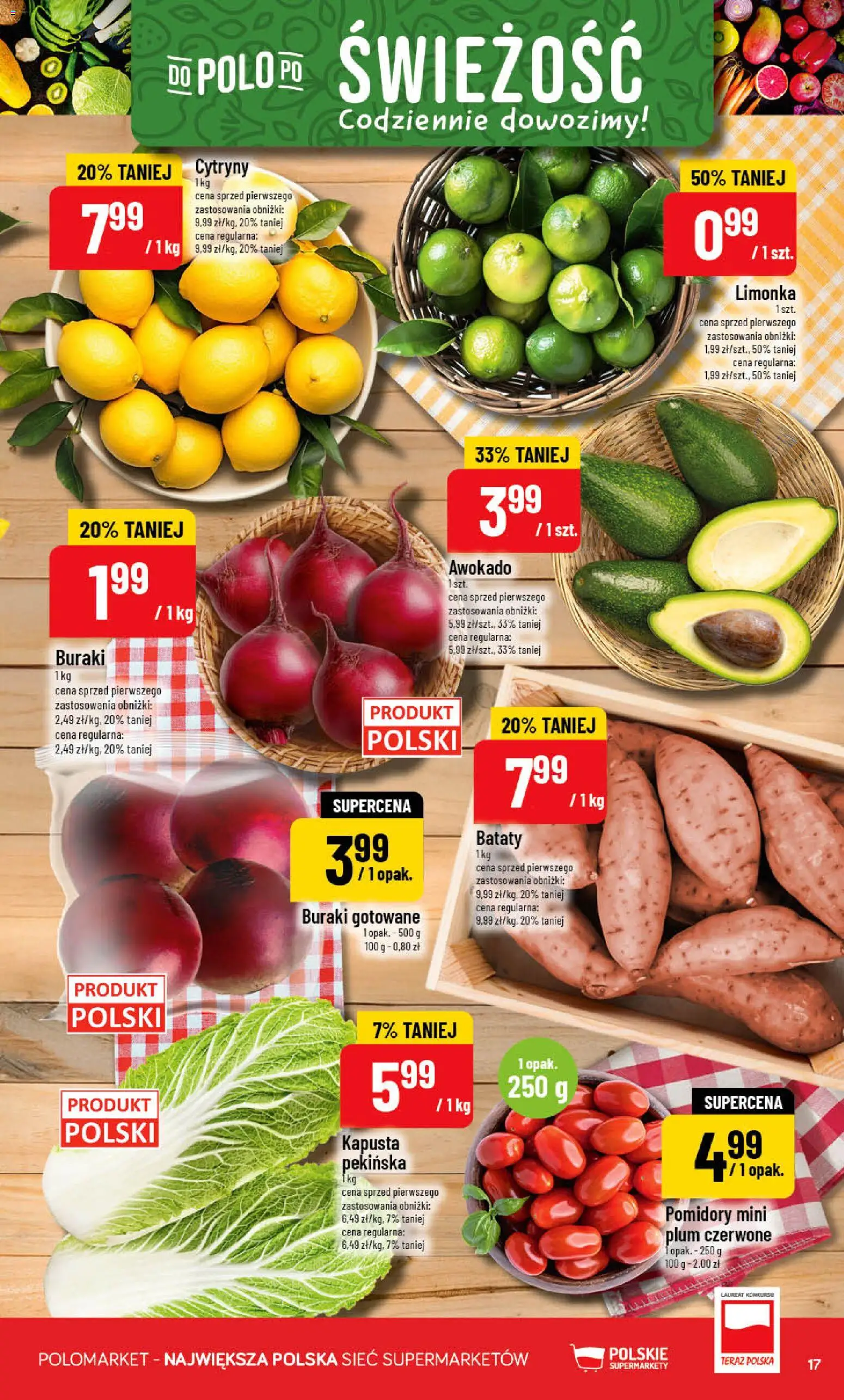 POLOmarket Gazetka od 27.12.2025 | Strona: 17 | Produkty: Buraki, Cytryny, Bataty, Awokado