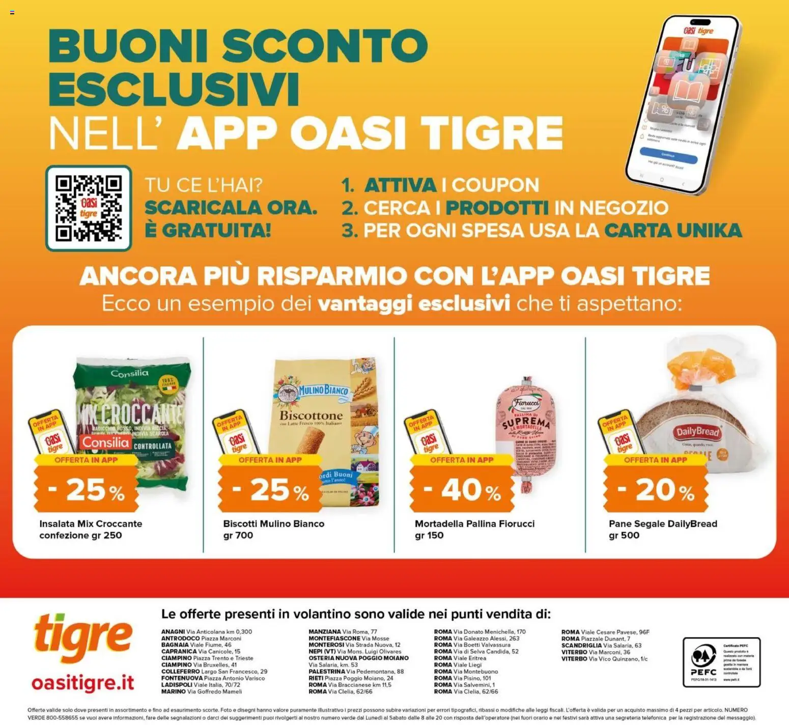 Volantino Tigre del 26.02.2026 | Pagina: 20 | Prodotti: Insalata, Latte, Mortadella, Indivia