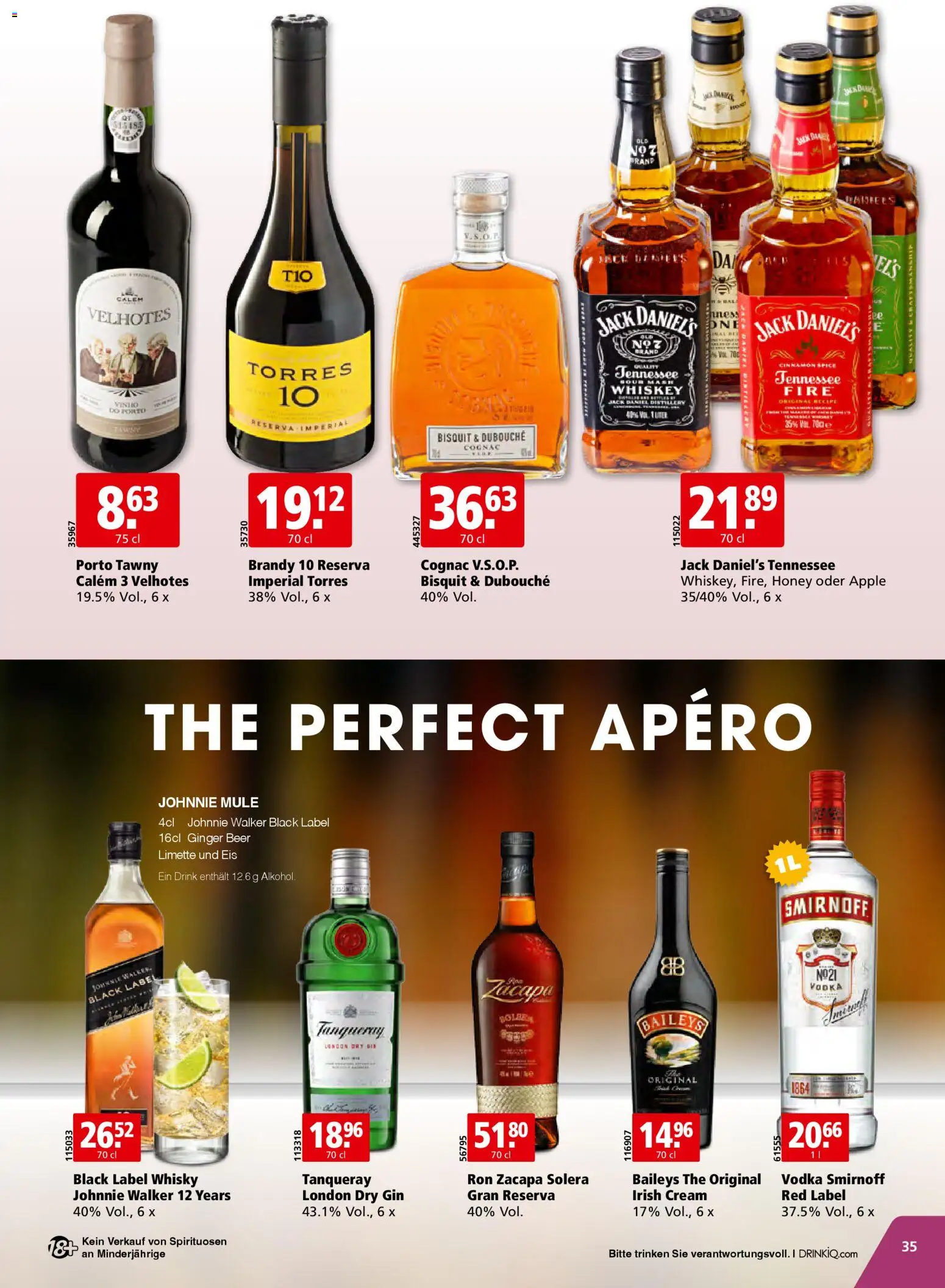 Aligro Aktionen Chavannes, Matran, Genf, Sitten – gültig ab 24.11.2025 | Seite: 35 | Produkte: Gin, Whiskey, Eis, Apple