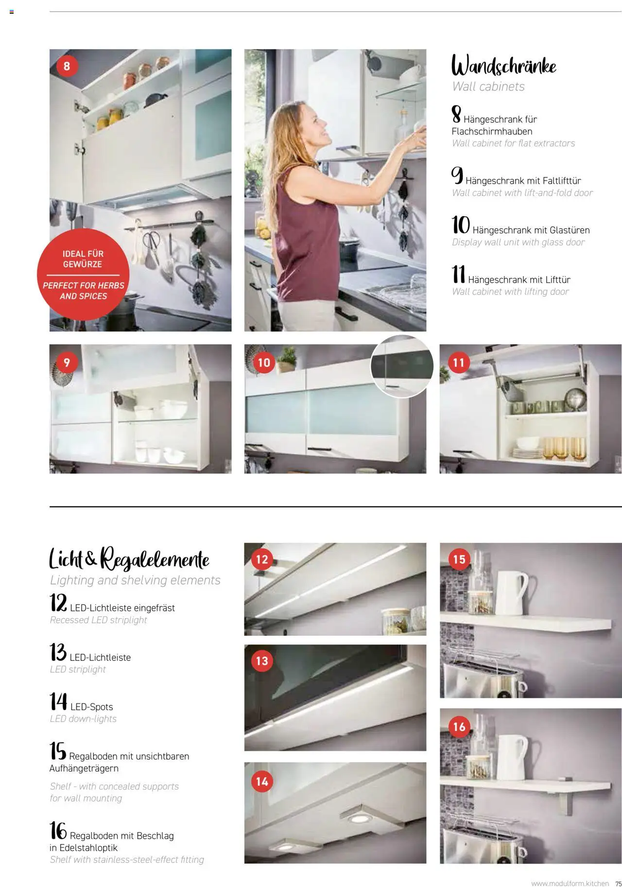 Ostermann Modulform Küchenprospekt  – gültig ab 26.05.2025 | Seite: 75 | Produkte: Hängeschrank, Gewürze