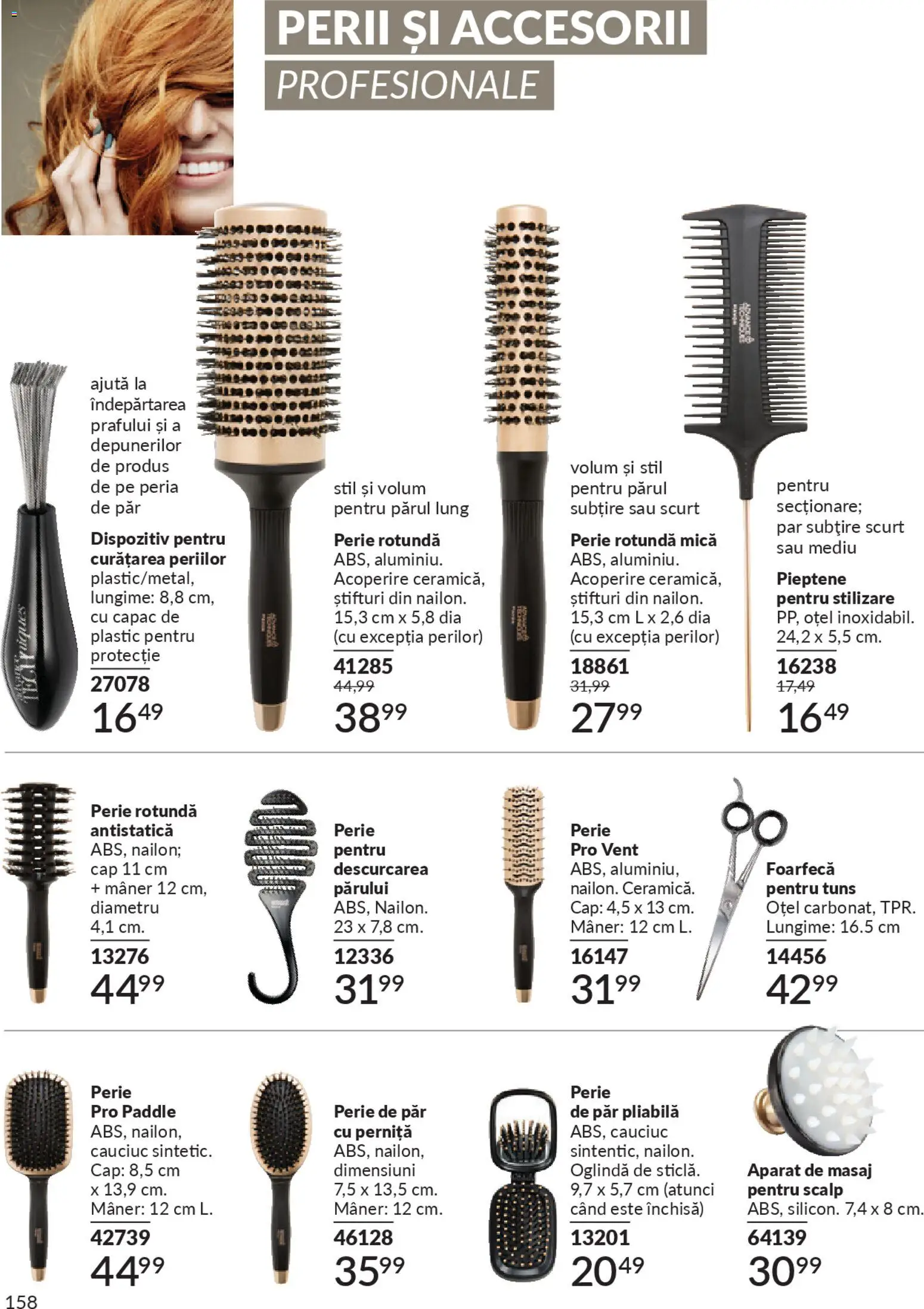 Noul catalog Avon – valabil de la 01.01.2026 | Pagină: 160 | Produse: Perie de păr, Pieptene, Oglindă, Perie