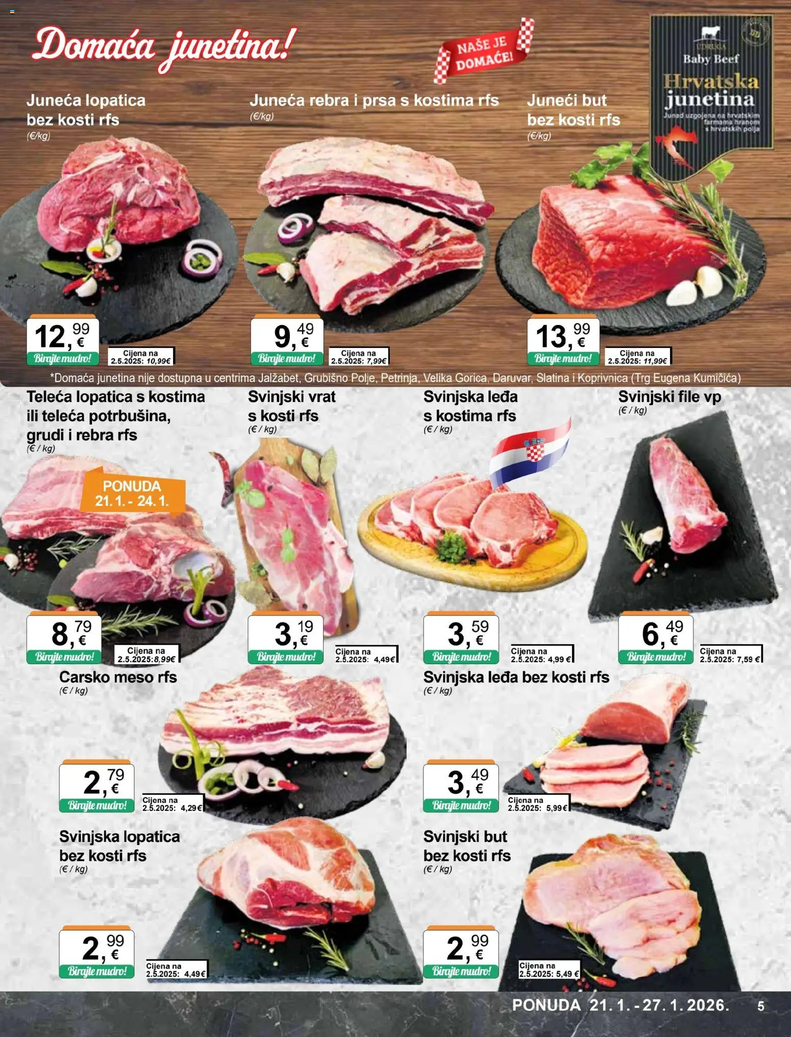 KTC katalog | vrijedi od 21.01.2026 | Stranica: 5 | Proizvodi: Svinjski vrat, Svinjski but, Junetina, Lopatica