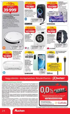 Auchan akciós ujság - amely érvényes a következő dátumtól: 18.09.2025 | Oldal: 24 | Termékek: Szőlő, USB, Mosógép, Samsung