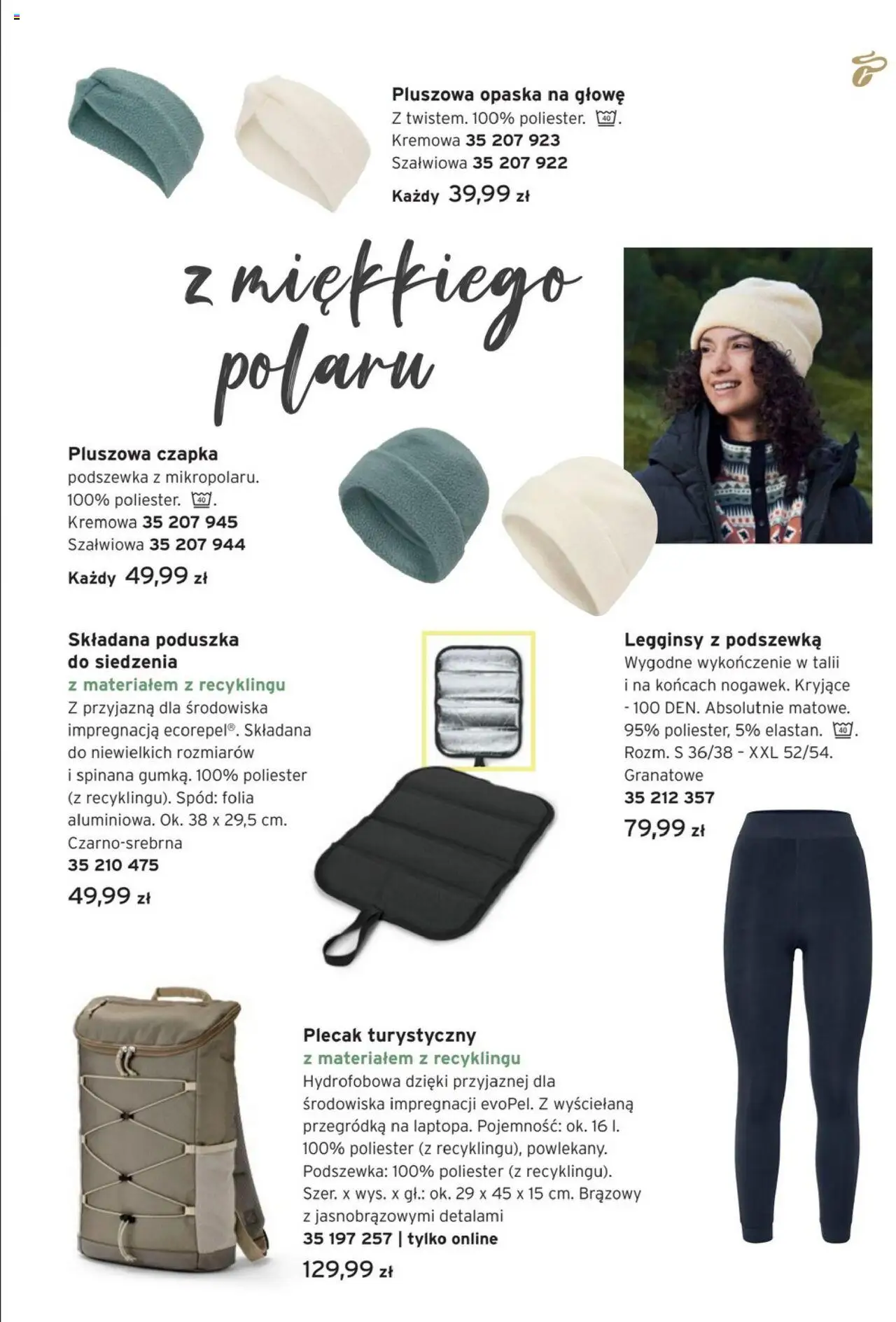 Tchibo promocje od 21.10.2025 | Strona: 7 | Produkty: Legginsy, Plecak, Czapka, Poduszka