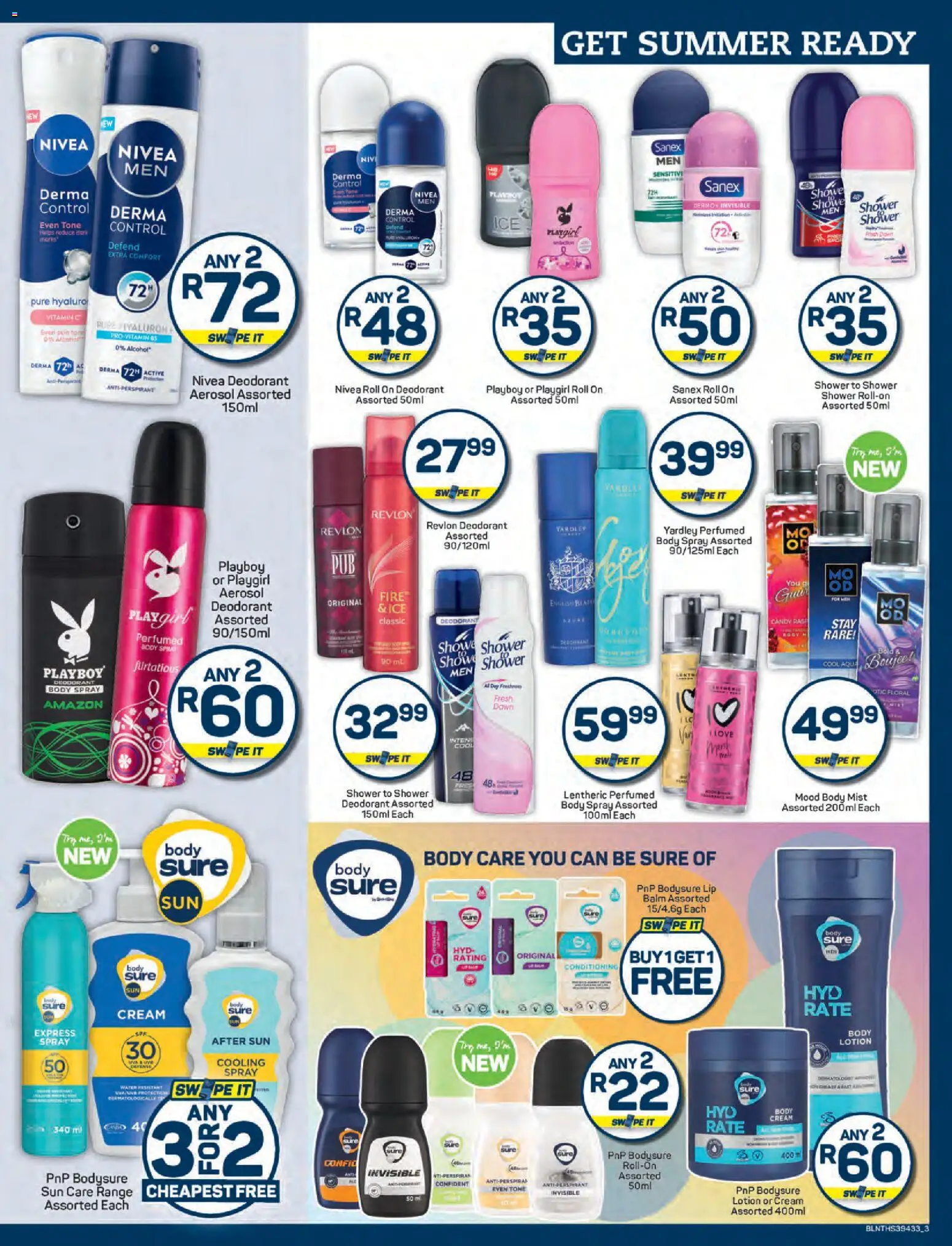 New Pick n Pay catalogue – valid from 23.01.2026 | Page: 3 | Products: Shower, Deodorant, Antiperspirant, Lip balm