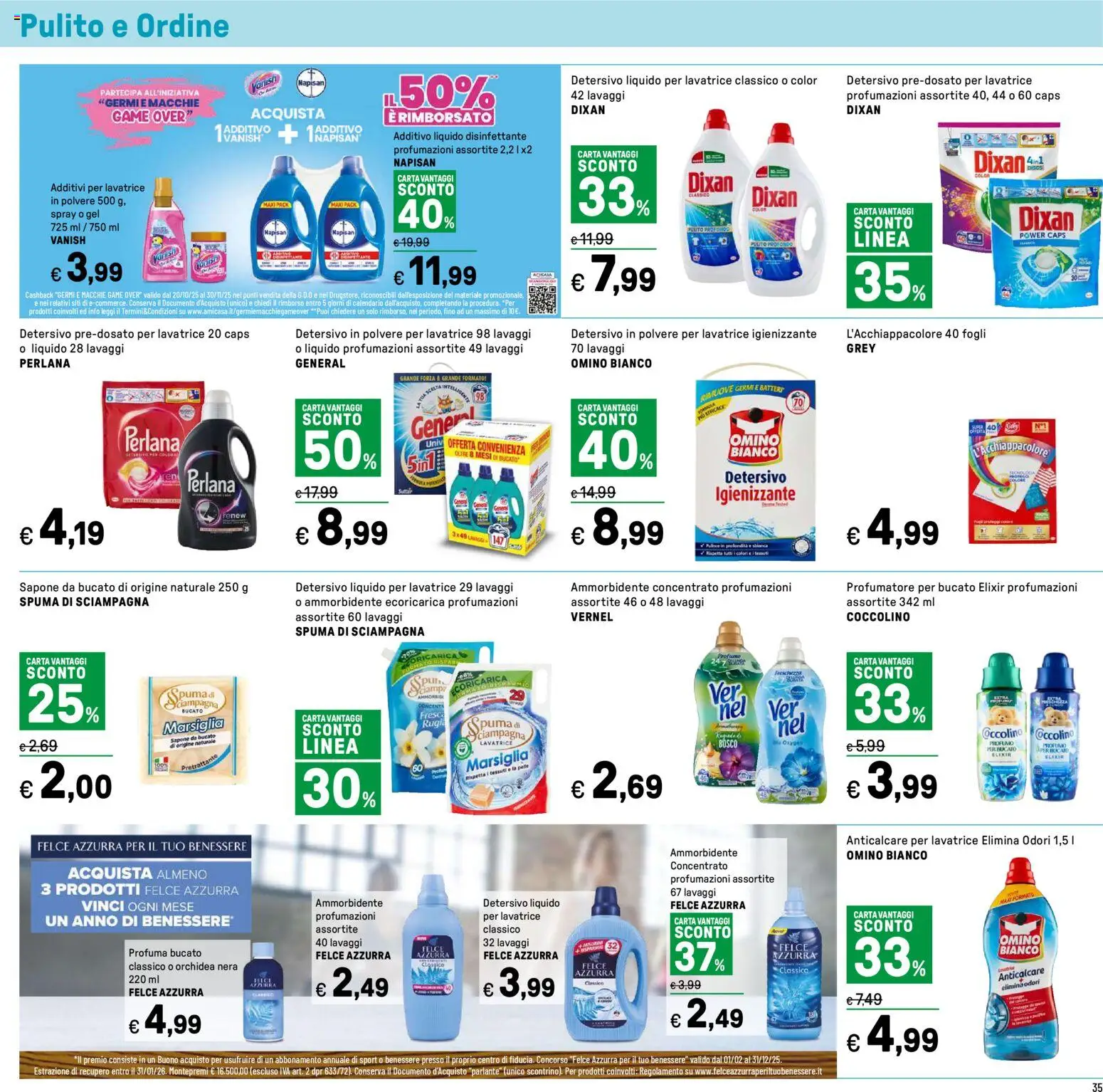 Volantino Iper del 03.11.2025 | Pagina: 35 | Prodotti: Sapone, Detersivo in polvere, Ammorbidente, Anticalcare