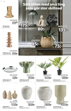 JYSK - erbjudanden - Förhandsvisning av reklamblad från butik JYSK aktuell från 02.02.2026 | Sida: 12 | Produkter: Konstväxt, Blomkruka, Vas