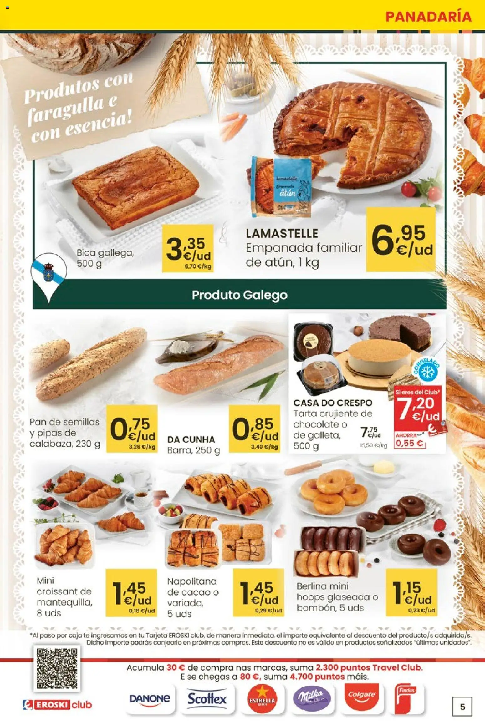 Eroski - Oferta │ válido desde el 12.03.2026 | Página: 5 | Productos: Pan, Croissant, Té, Caja
