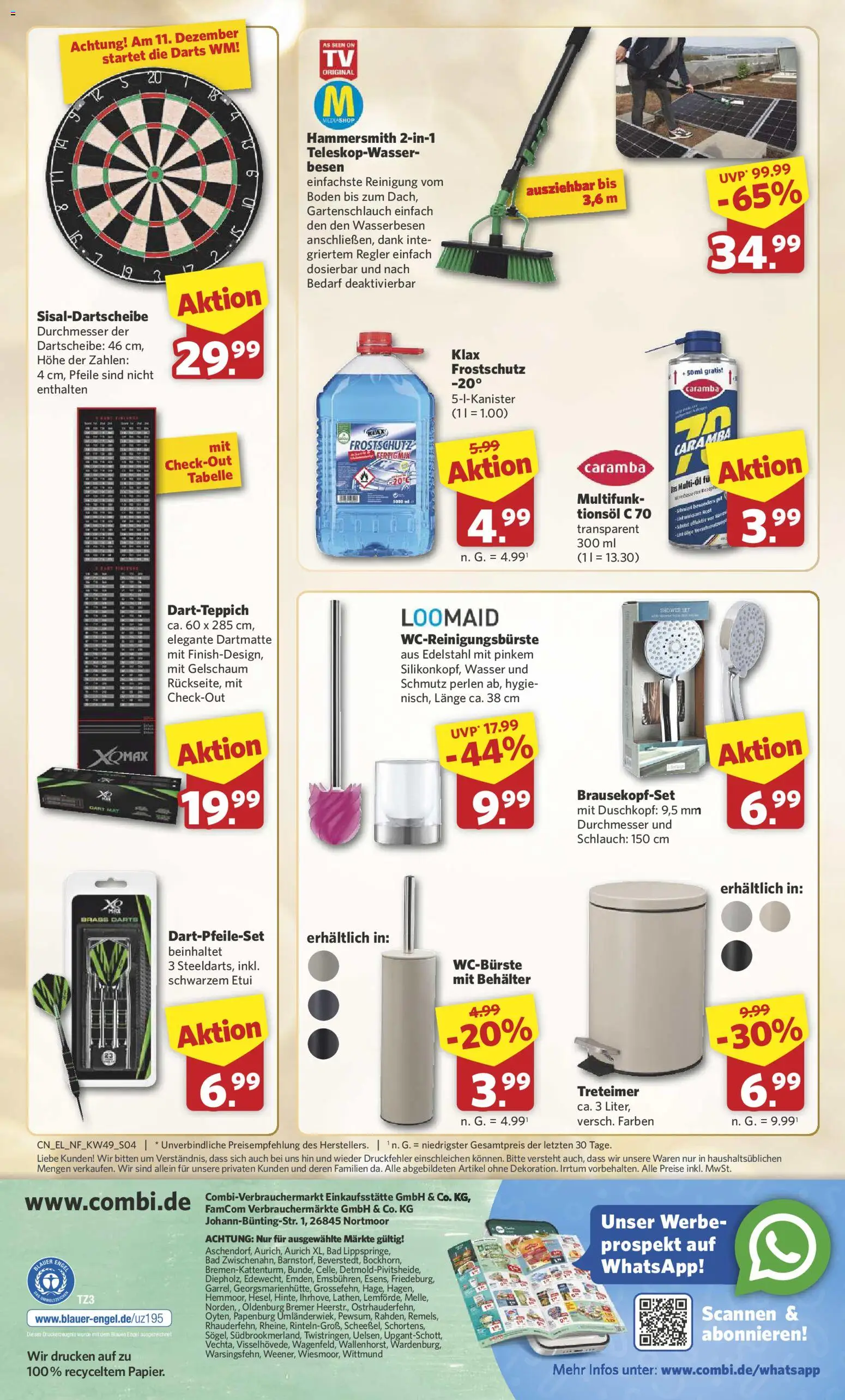 Combi Sonderangebote – gültig ab 01.12.2025 | Seite: 4 | Produkte: Bad, Wasser, Duschkopf