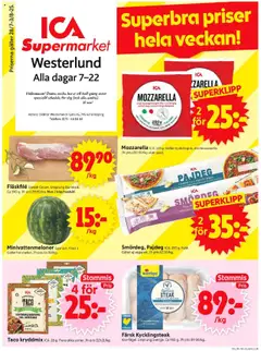 ICA Supermarket - Enköping - Förhandsvisning av reklamblad från butik ICA Supermarket aktuell från 28.07.2025