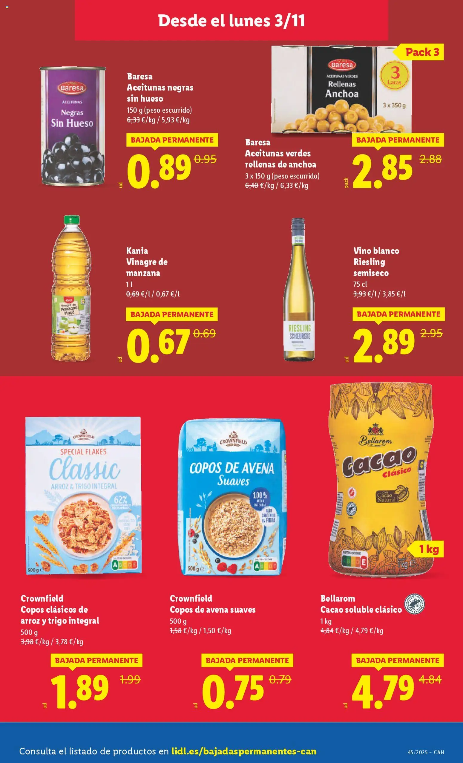 Lidl - Canarias │ válido desde el 03.11.2025 | Página: 21 | Productos: Vino, Arroz, Anchoa, Δεξαμενή