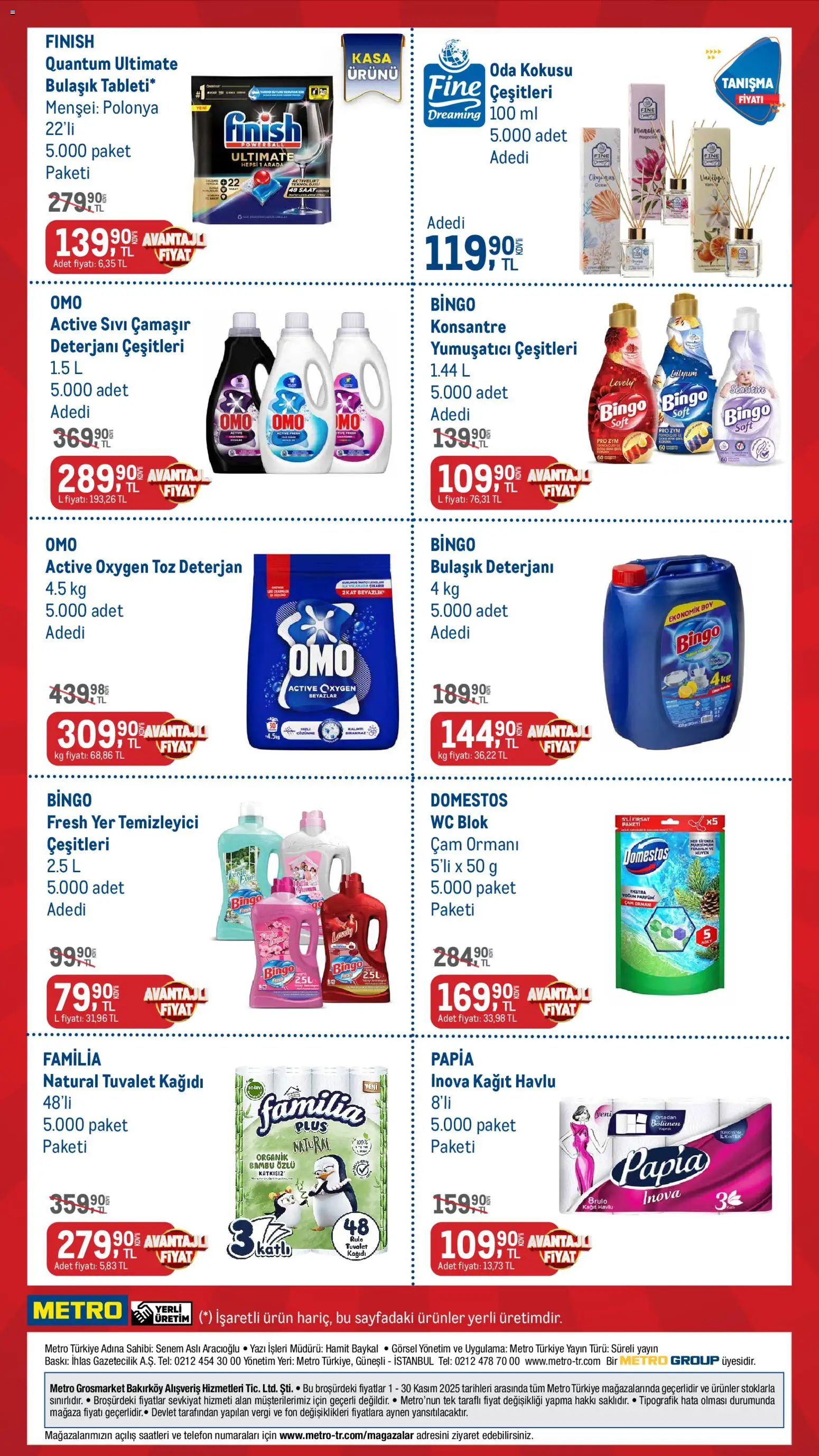 Metro - Kişisel Bakım ve Temizlik Ürünleri - 01.11.2025 tarihinden itibaren geçerlidir | Sayfa: 2 | Ürünler: Baskı, Deterjan, Telefon, Saat