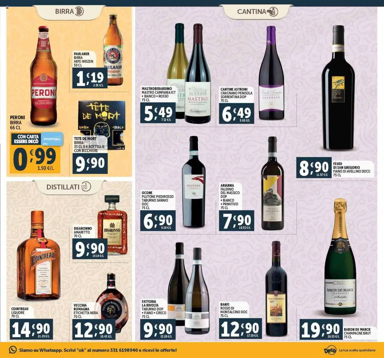 Volantino Decò del 12.09.2025 | Pagina: 17 | Prodotti: Birra, Champagne, Liquore