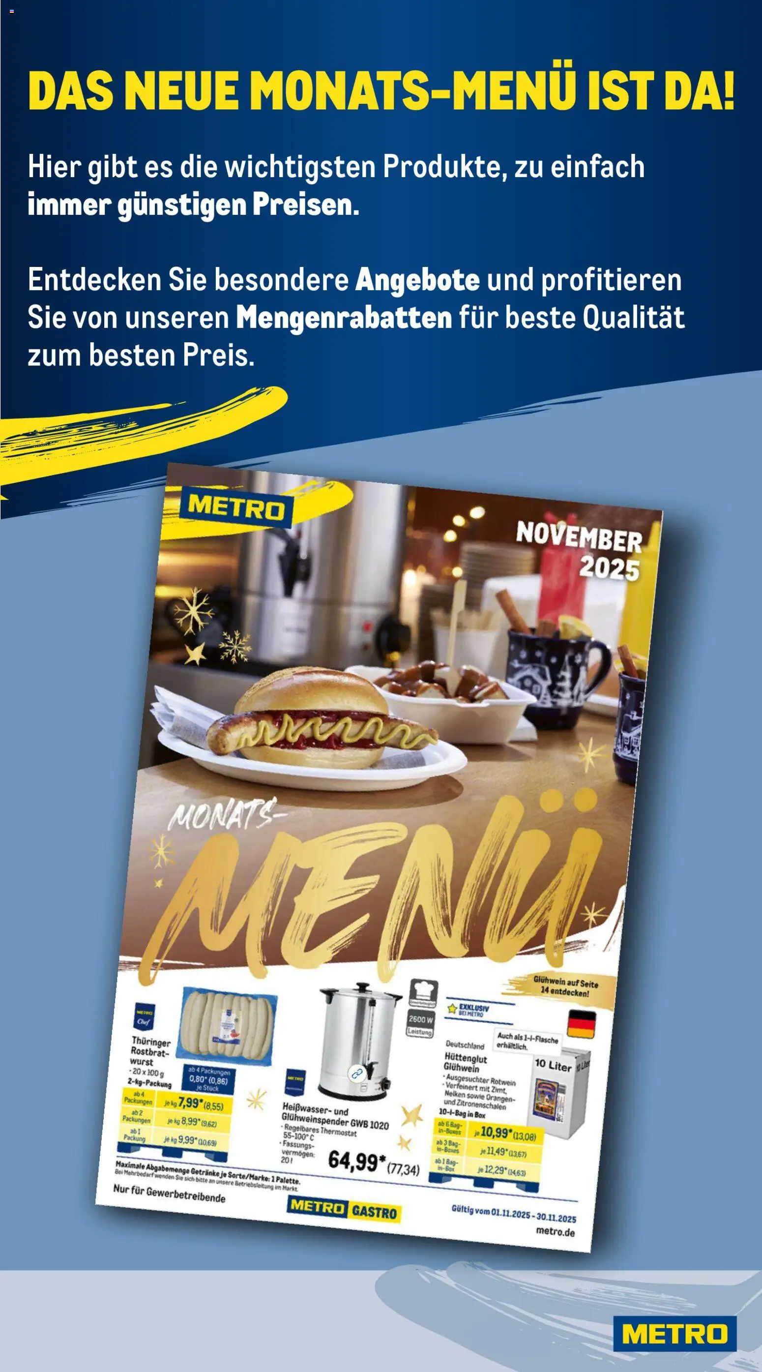 Metro - Black Friday – gültig ab 10.11.2025 | Seite: 27 | Produkte: Rotwein, Box, Orangen, Wurst