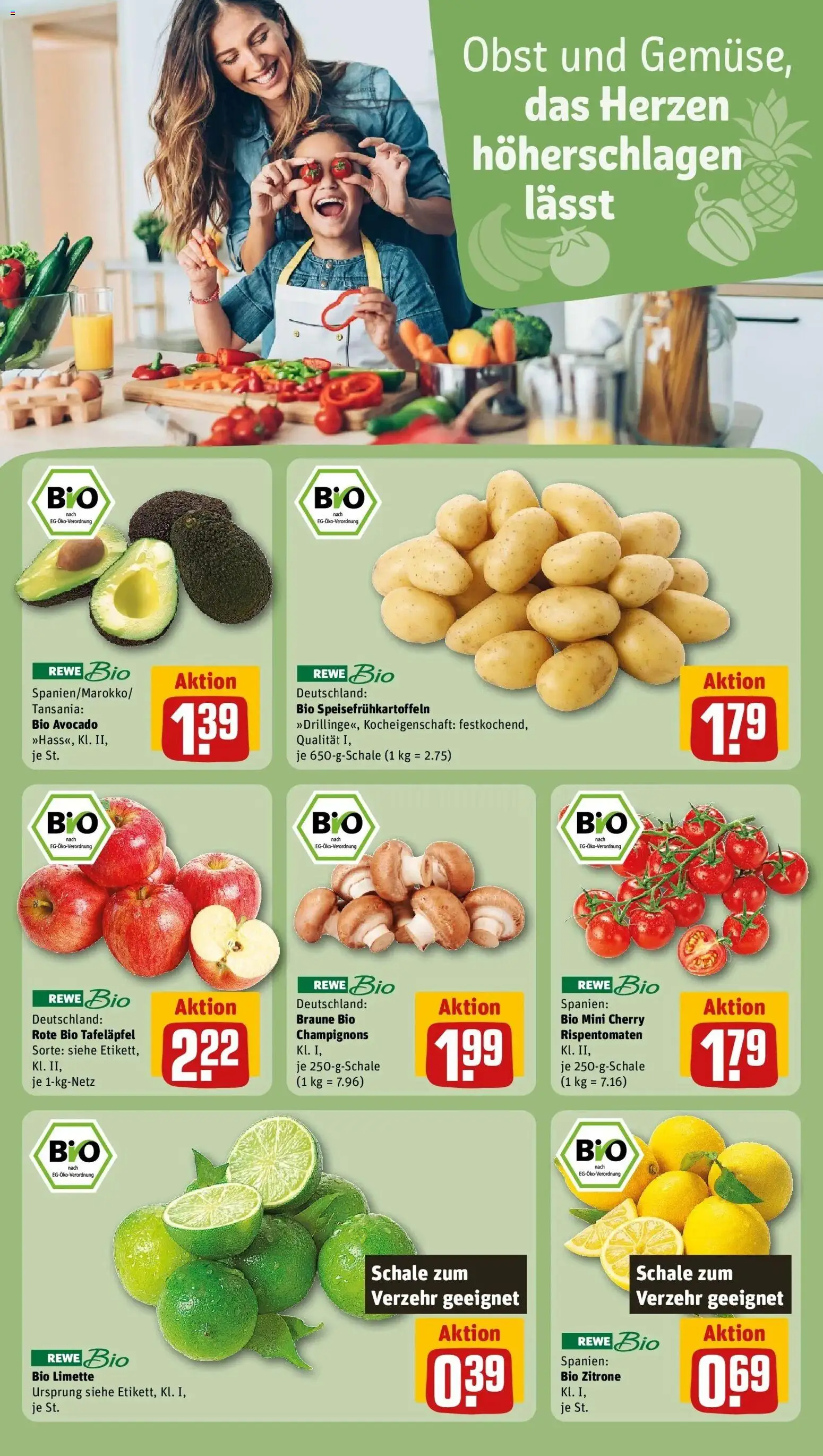 Rewe Prospekt Karlsruhe / Neureut	 – gültig ab 15.03.2026 | Seite: 20 | Produkte: Avocado, Champignons, Obst, Zitrone