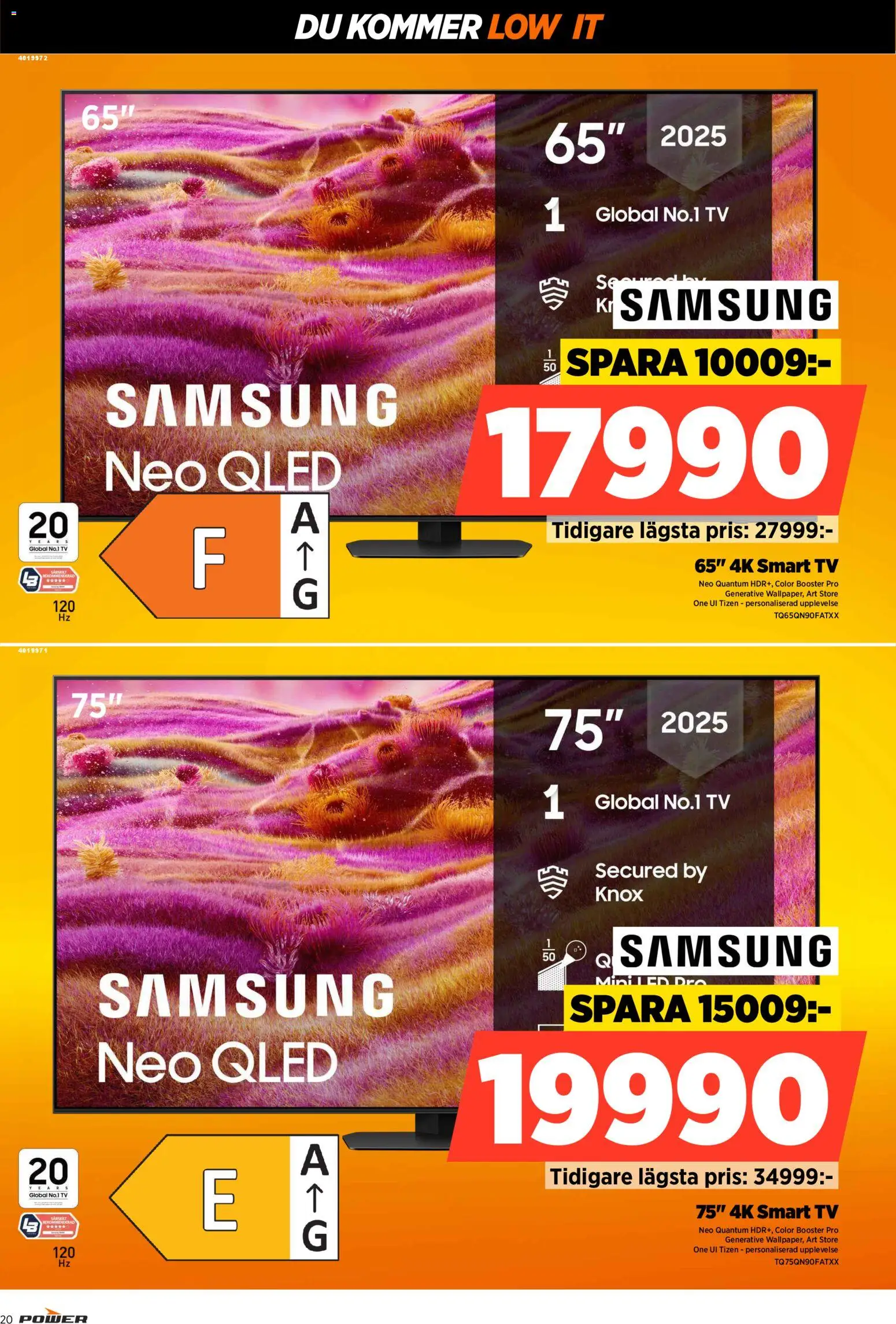 Power reklamblad aktuell från 16.03.2026 | Sida: 20 | Produkter: Smart tv, Tv