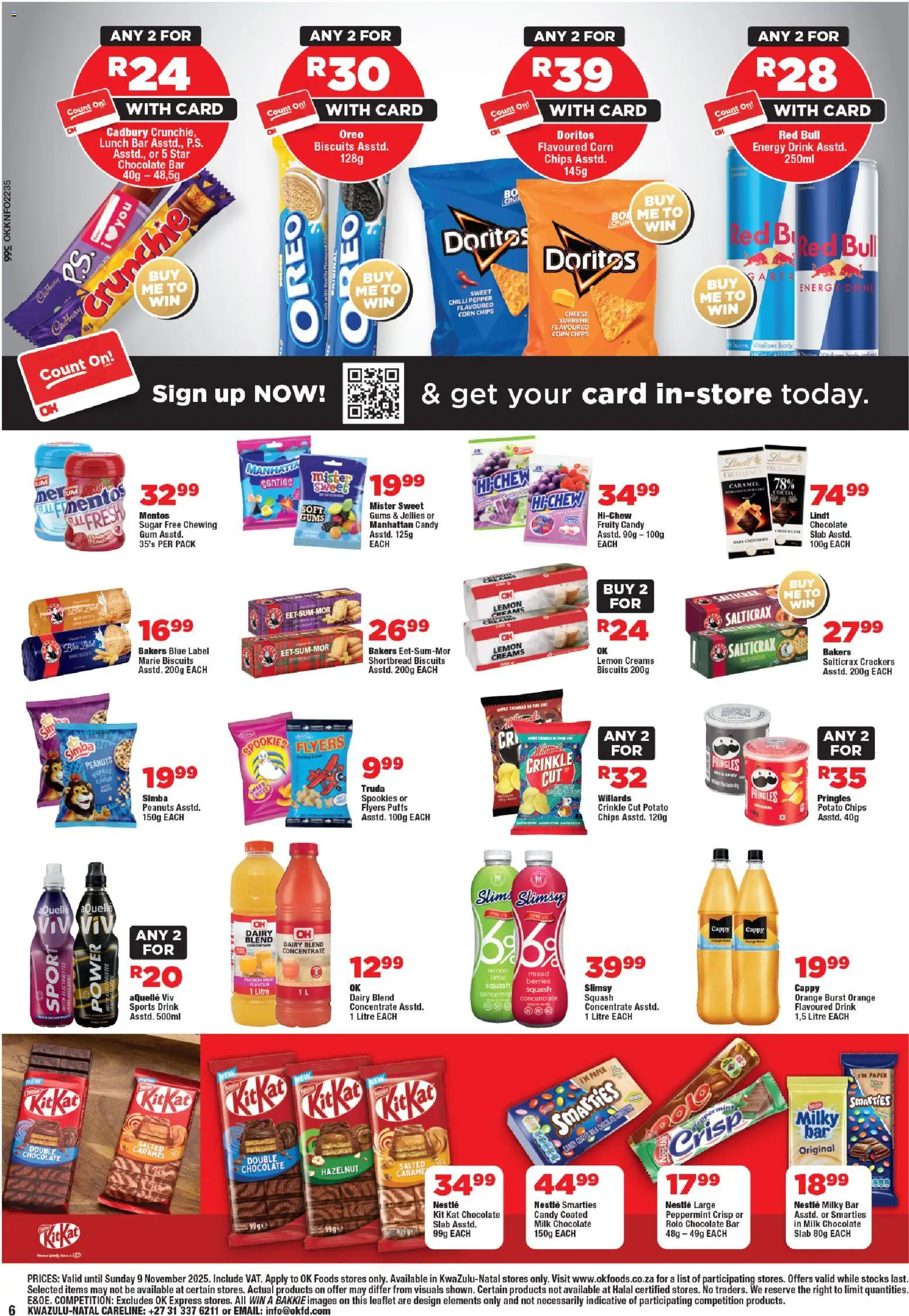 New OK Foods catalogue – valid from 24.10.2025 | Page: 6 | Products: Milk, Chips, Paper, Chilli