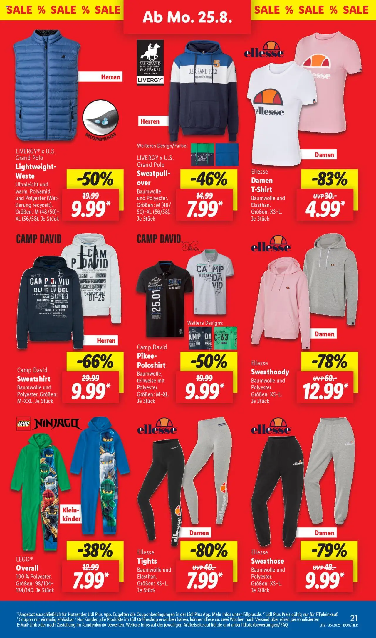 Lidl Prospekt Bestwig 	 - gültig ab dem 25.08.2025 | Seite: 5 | Produkte: Sweathose, Poloshirt, Weste, Overall