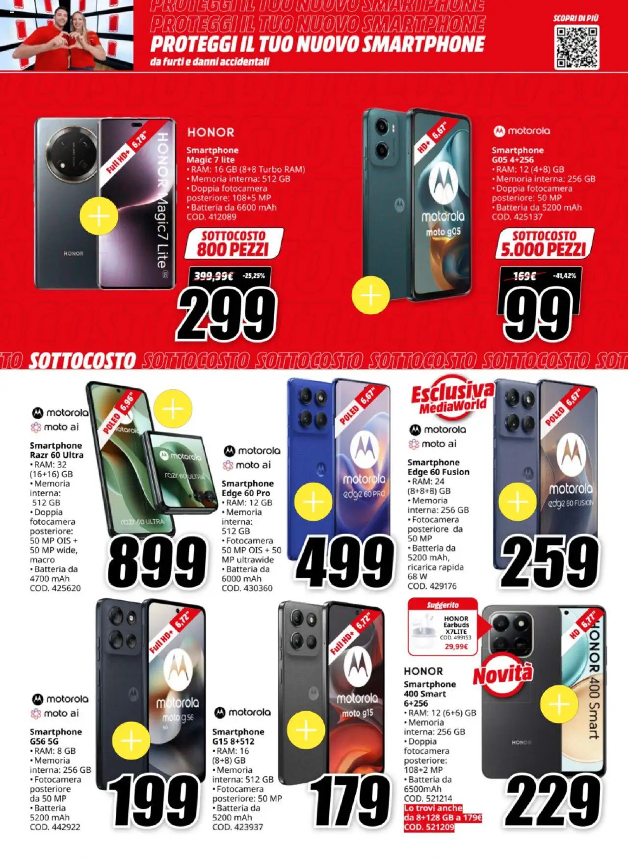 Volantino Media World del 03.10.2025 | Pagina: 4 | Prodotti: Smartphone, Fotocamera, Batteria