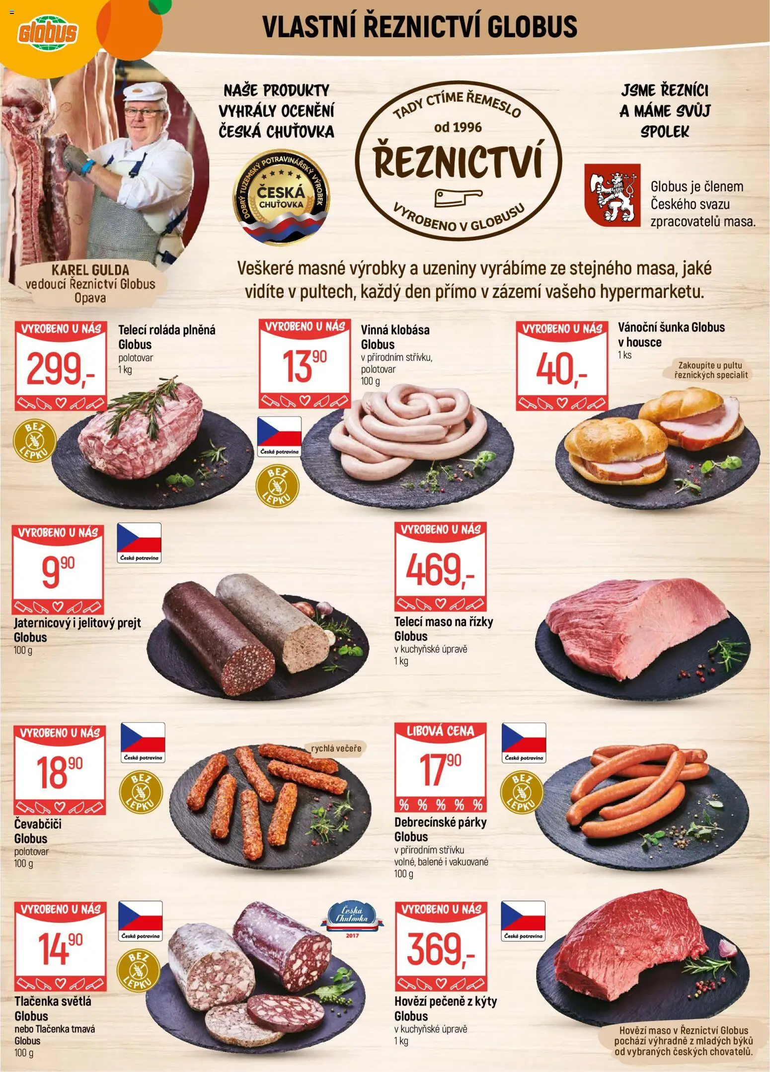 Globus leták - Opava od 03.12.2025 | Strana: 5 | Produkty: Hovězí, Párky, Klobása, Tlačenka