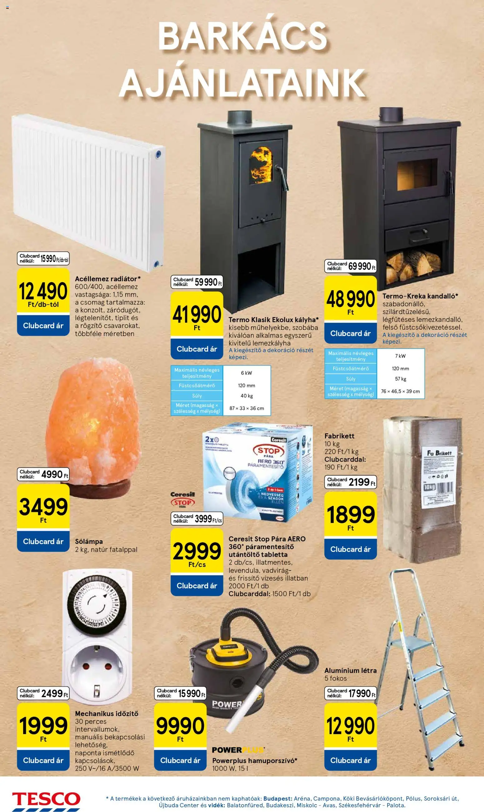 Tesco akciós ujság - amely érvényes a következő dátumtól: 02.01.2026 | Oldal: 30 | Termékek: Páramentesítő, Létra, Dekoráció
