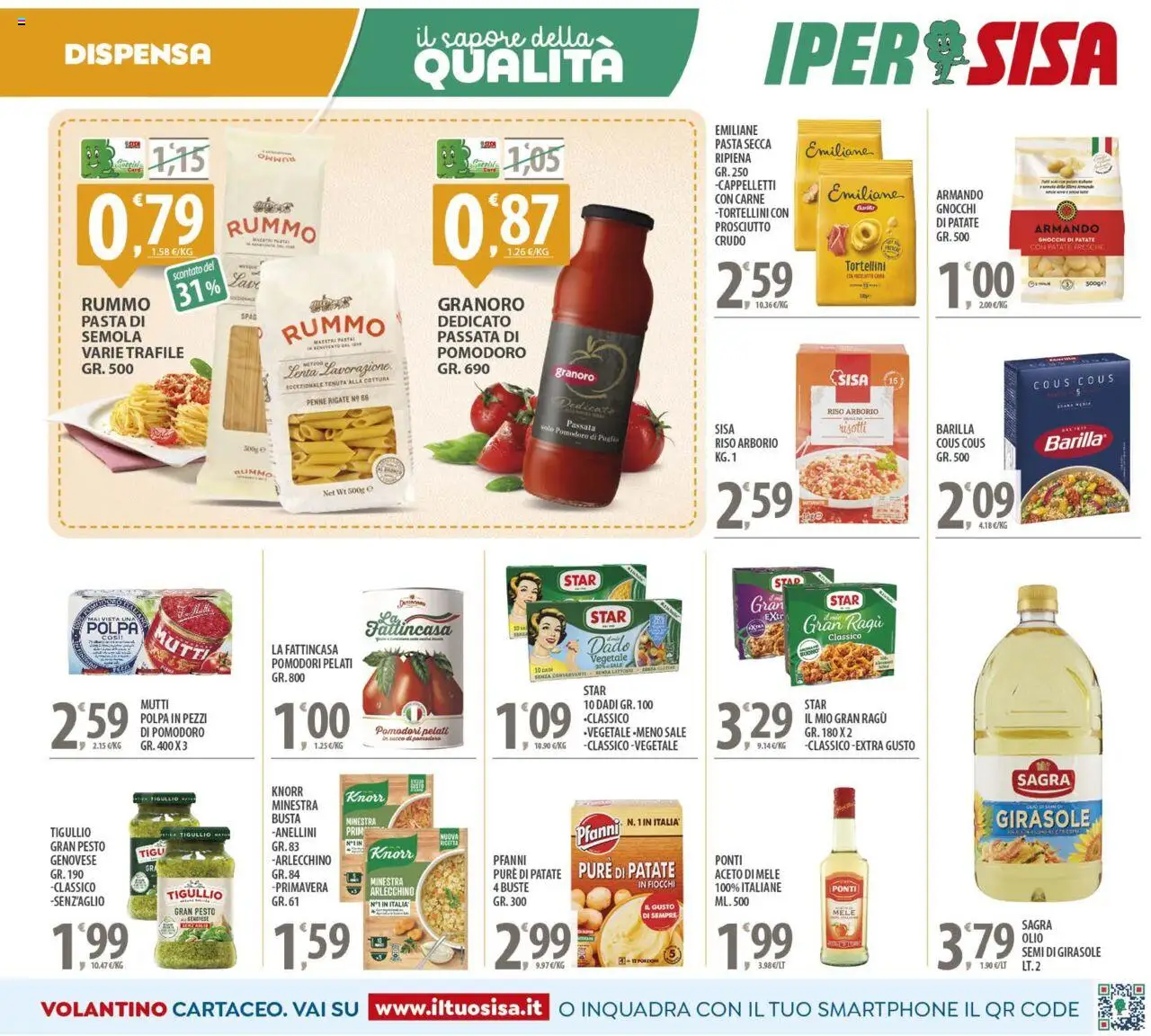 Volantino SISA del 23.09.2025 | Pagina: 11 | Prodotti: Riso, Sale, Prosciutto, Gnocchi