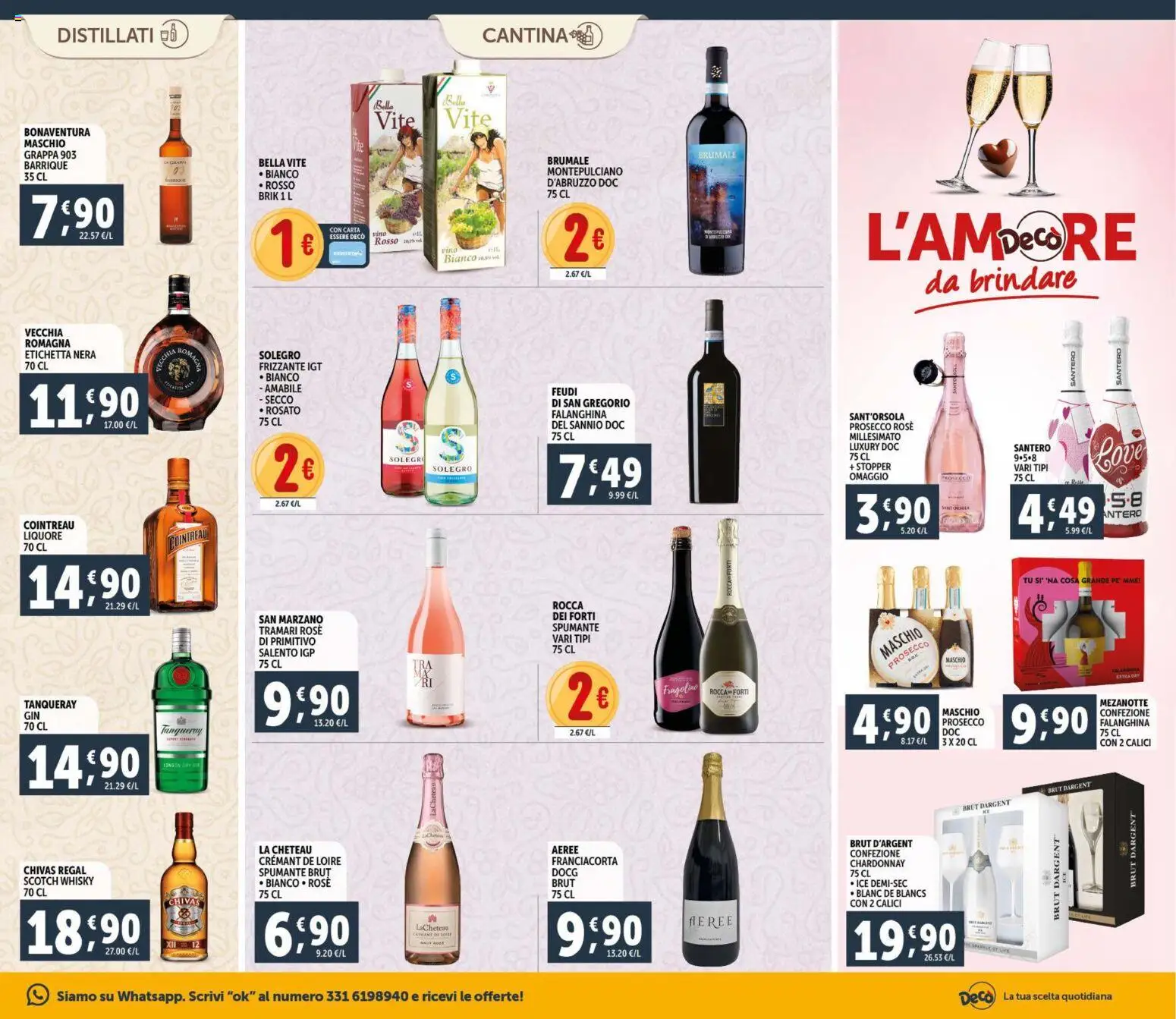 Volantino Decò del 11.02.2026 | Pagina: 17 | Prodotti: Prosecco, Whisky, Spumante, Grappa