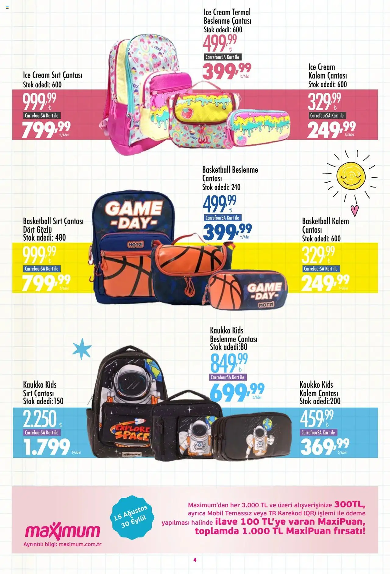 CarrefourSA Okul Alışverişinde - 15.08.2025 tarihinden itibaren geçerlidir | Sayfa: 5 | Ürünler: Sırt çantası