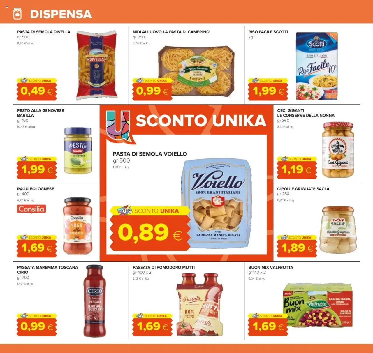 Volantino Oasi del 07.08.2025 | Pagina: 14 | Prodotti: Pomodoro, Pesto, Passata di pomodoro, Mutti