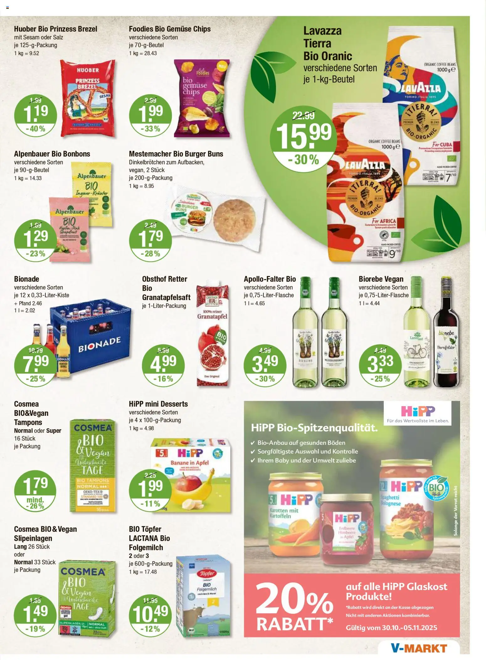 V-Markt - Schwaben / Oberbayern – gültig ab 30.10.2025 | Seite: 13 | Produkte: Lavazza, Granatapfel, Äpfel, Bionade
