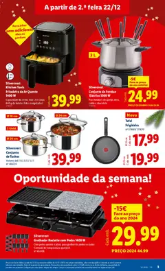 Pré-visualização Lidl Novidades válido de 22.12.2025 | Página: 3 | Produtos: Air fryer, Óleo, Chocolate, Batatas fritas