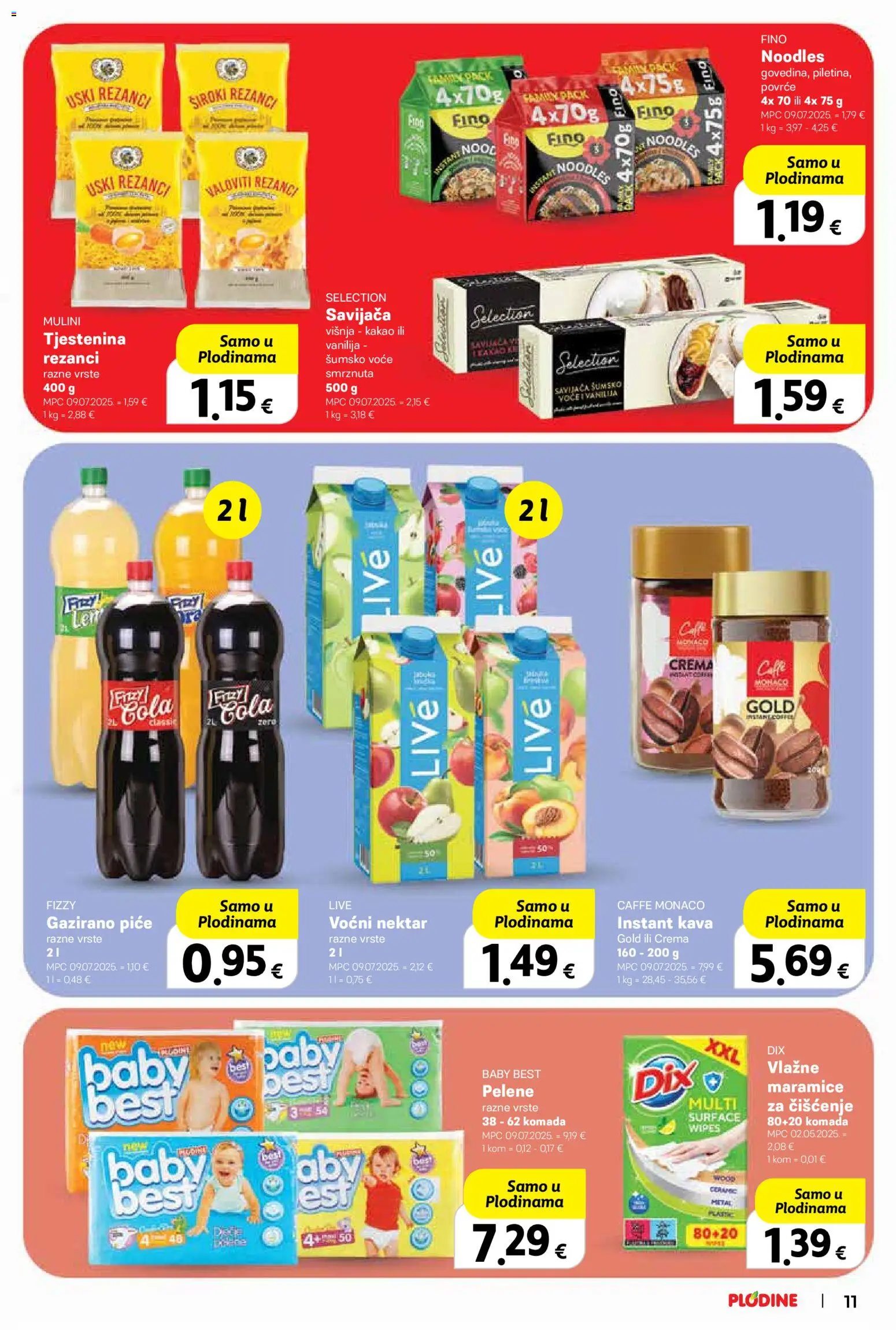 Plodine katalog | vrijedi od 29.10.2025 | Stranica: 11 | Proizvodi: Kava, Rezanci, Tjestenina, Kakao