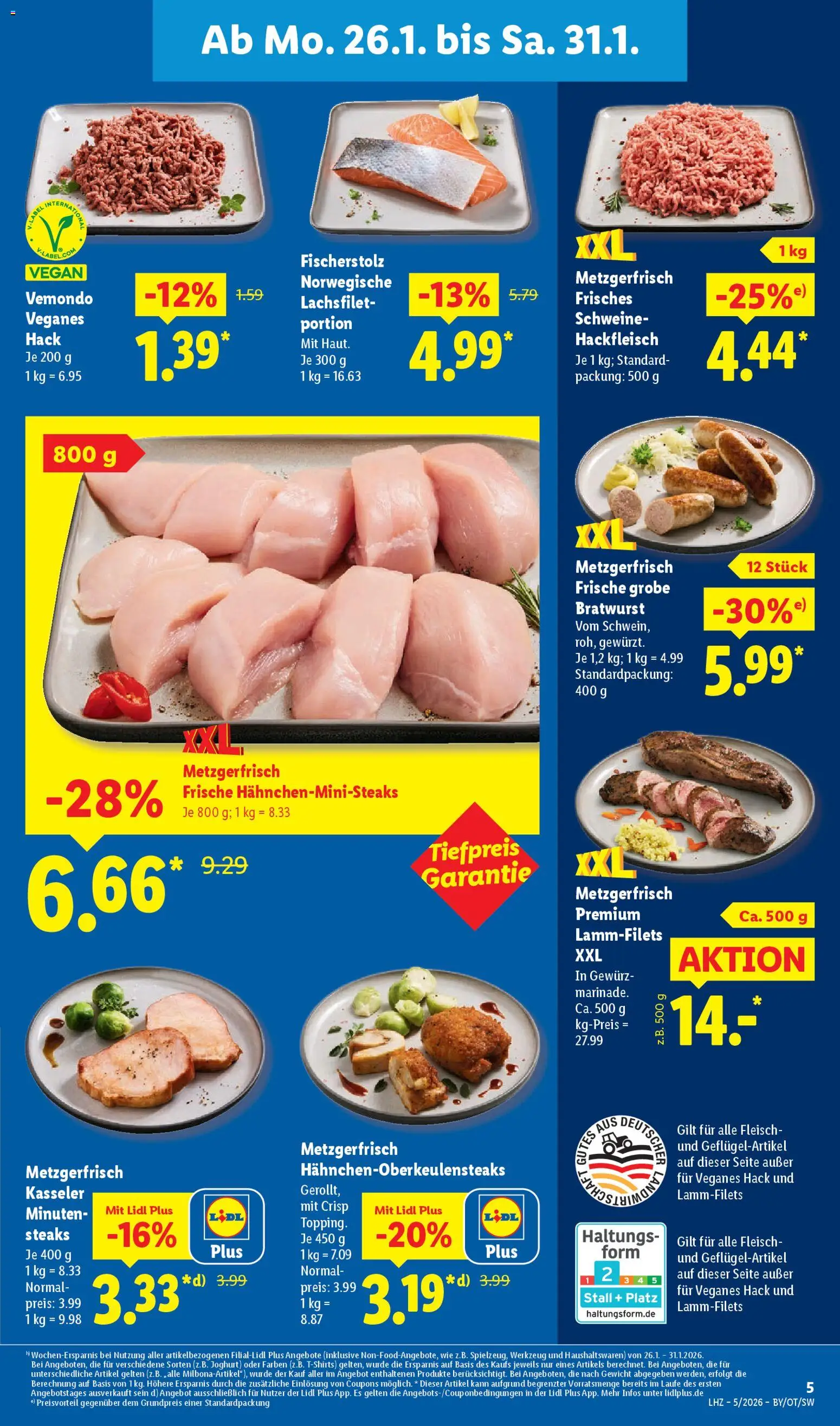 Lidl Prospekt Bernsdorf – gültig ab 26.01.2026 | Seite: 15 | Produkte: Gewicht, Joghurt, Bratwurst, Fleisch