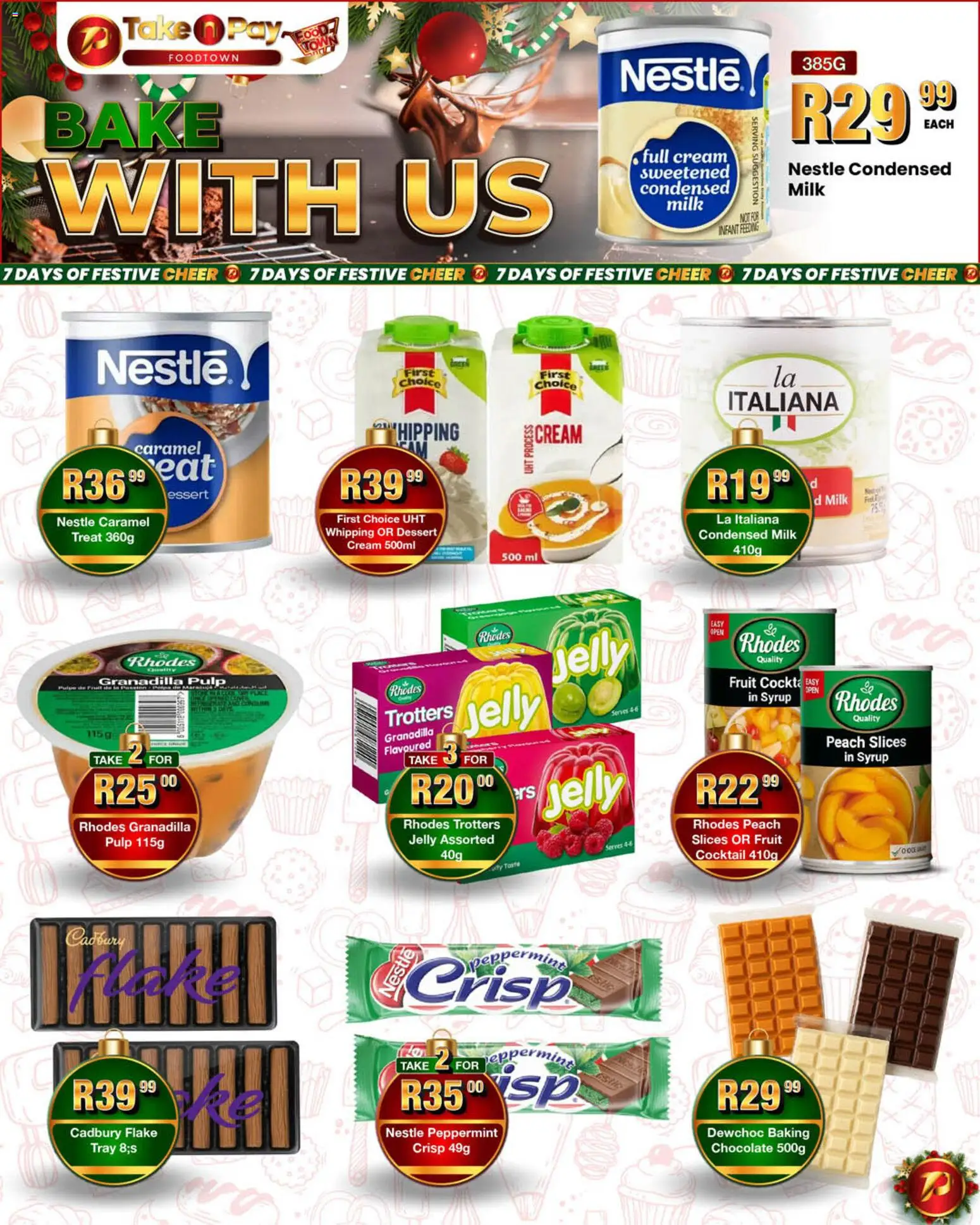 New Take n Pay catalogue – valid from 18.12.2025 | Page: 10 | Products: Tray, Milk, Condensed milk, Syrup