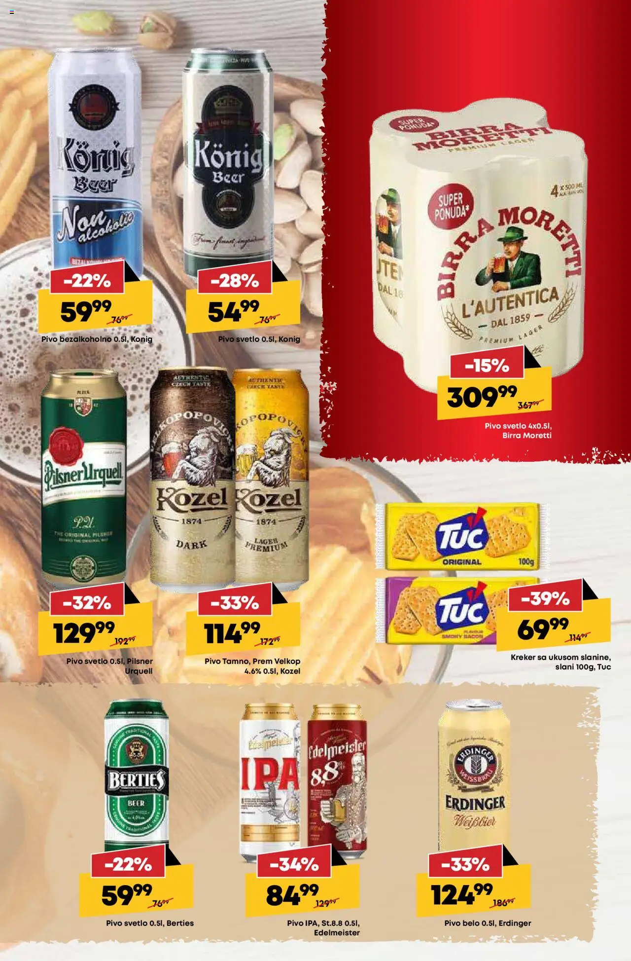 Tempo katalog - važi od 14.08.2025 | Strana: 7 | Proizvode: Birra Moretti, Tuc, Pivo, Erdinger