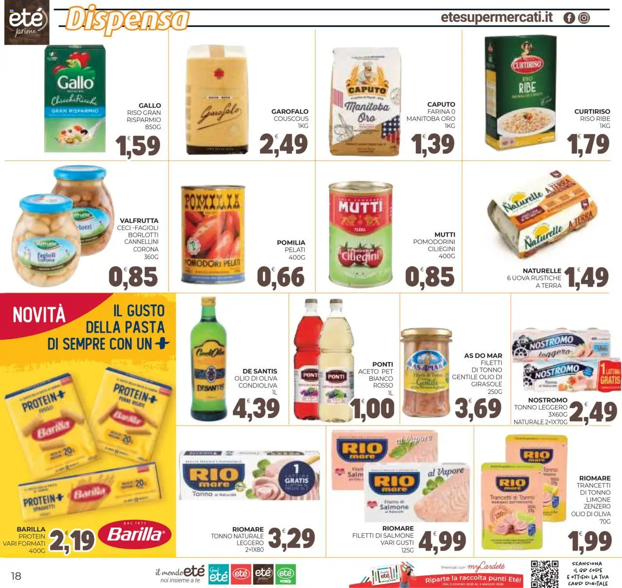 Volantino Eté del 05.08.2025 | Pagina: 18 | Prodotti: Ceci, Olio, Aceto, Terra