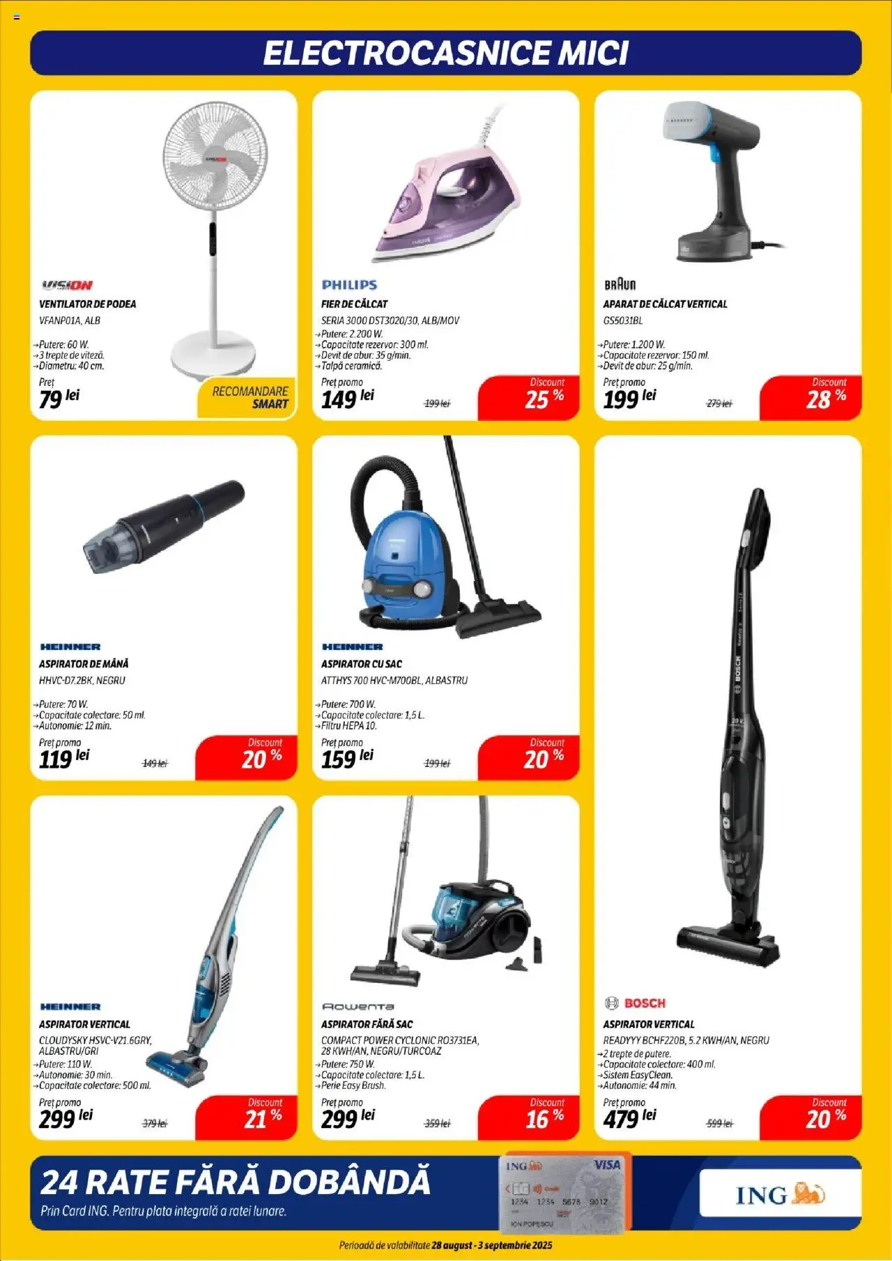 Catalog Flanco – valabil de la 28.08.2025 | Pagină: 19 | Produse: Aparat de călcat, Aspirator, Mici, Perie