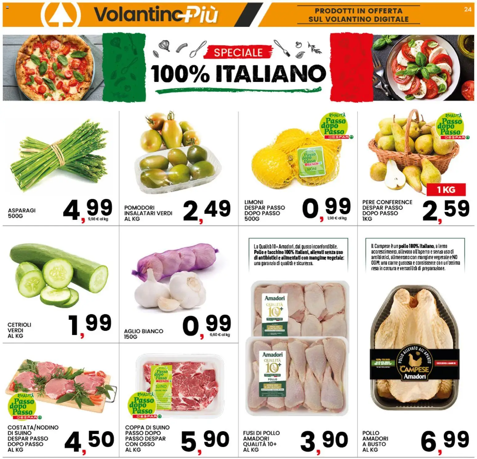 Volantino Interspar del 16.03.2026 | Pagina: 24 | Prodotti: Cetrioli, Aglio, Pomodori, Asparagi