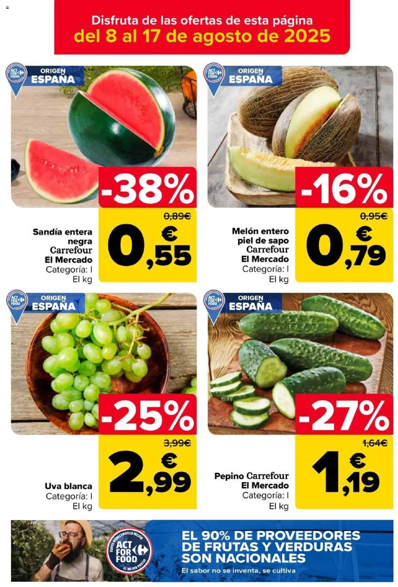 Carrefour folleto │ válido desde el 08.08.2025 | Página: 7 | Productos: Φορτιστής, Στιγμιαίος καφές, Sandía