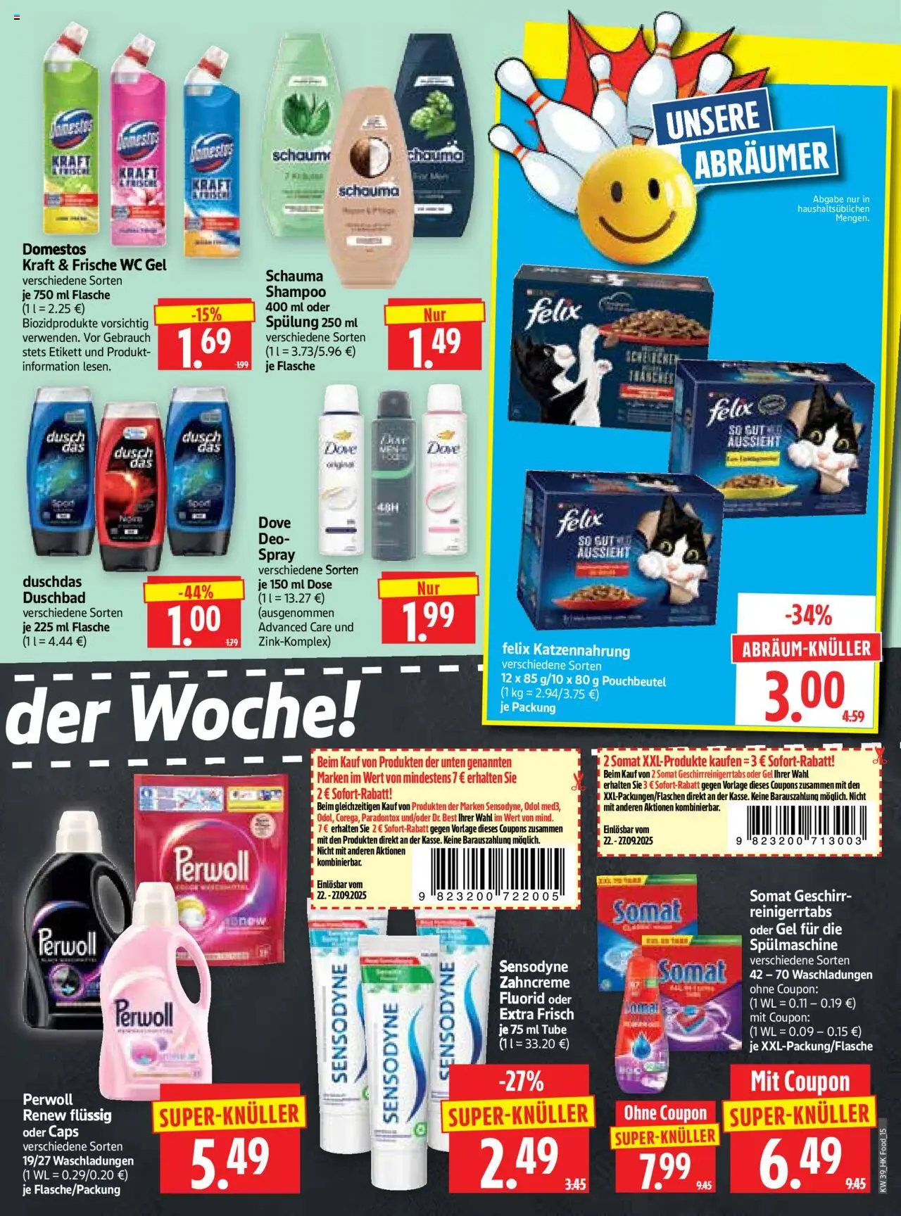HERKULES Prospekt 	 – gültig ab 22.09.2025 | Seite: 15 | Produkte: Perwoll, Shampoo, Spülung, Duschdas