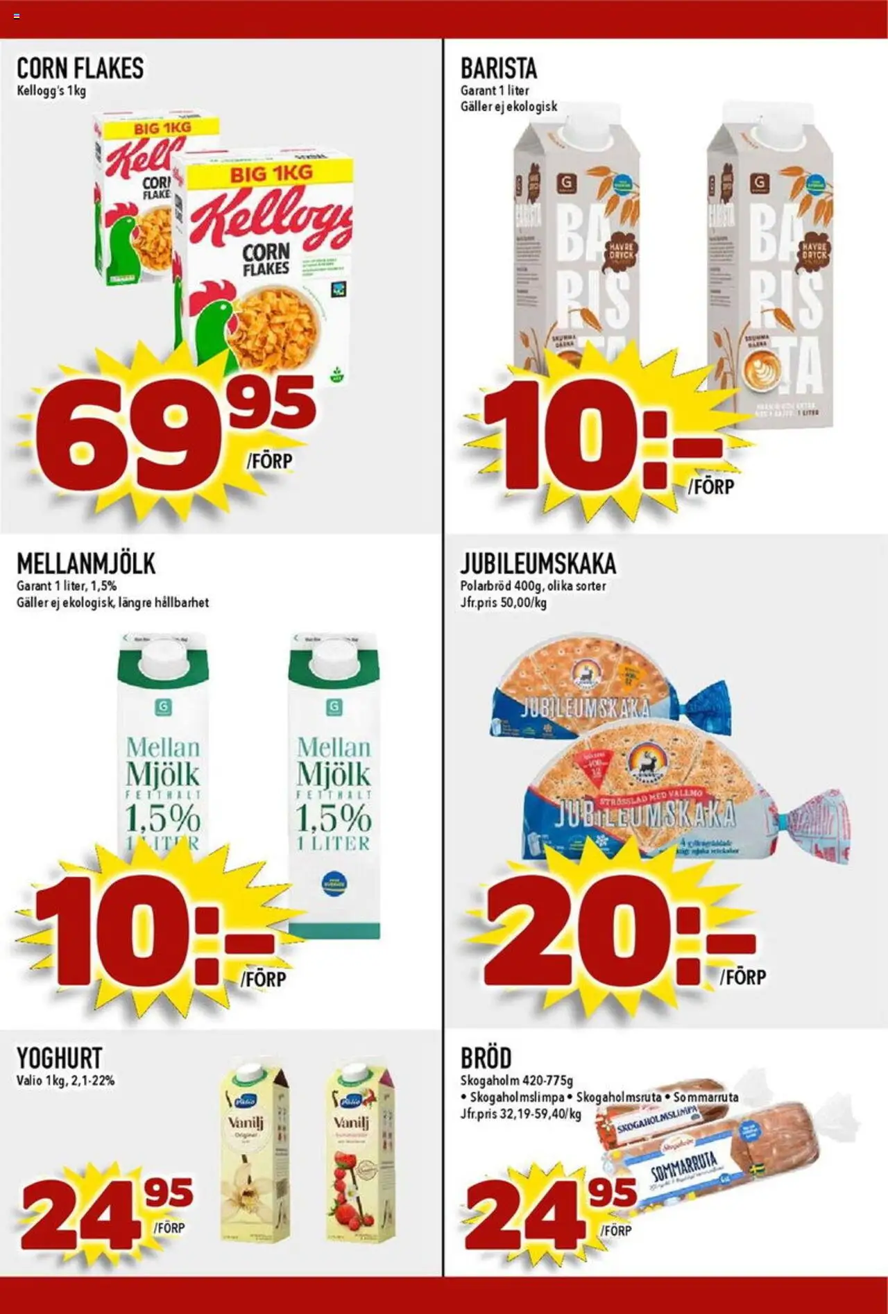 Matdax reklamblad aktuell från 04.08.2025 | Sida: 17 | Produkter: Galler, Mjölk, Yoghurt, Bröd