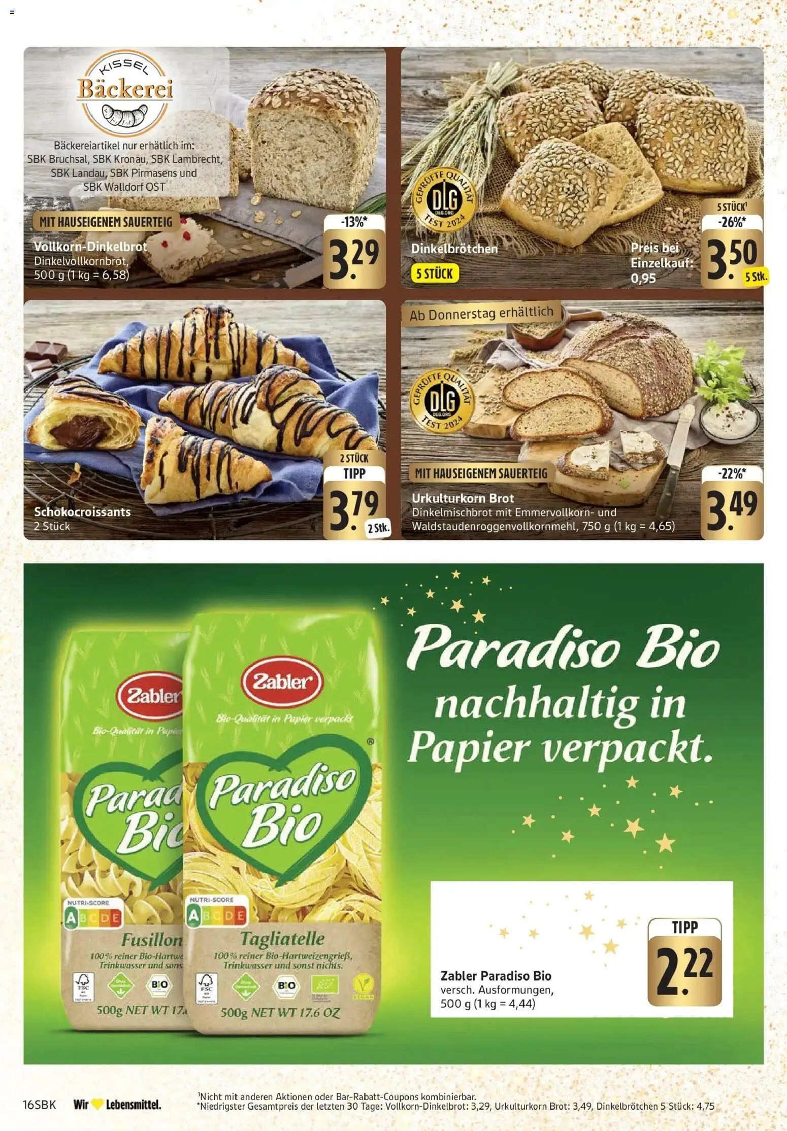 Edeka prospekt Pirmasens	 – gültig ab 15.12.2025 | Seite: 16 | Produkte: Bäckerei, Pasta, Brot