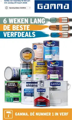 GAMMA - Verfspecial - Voorbeeld van een folder van GAMMA, geldig van 16.02.2026