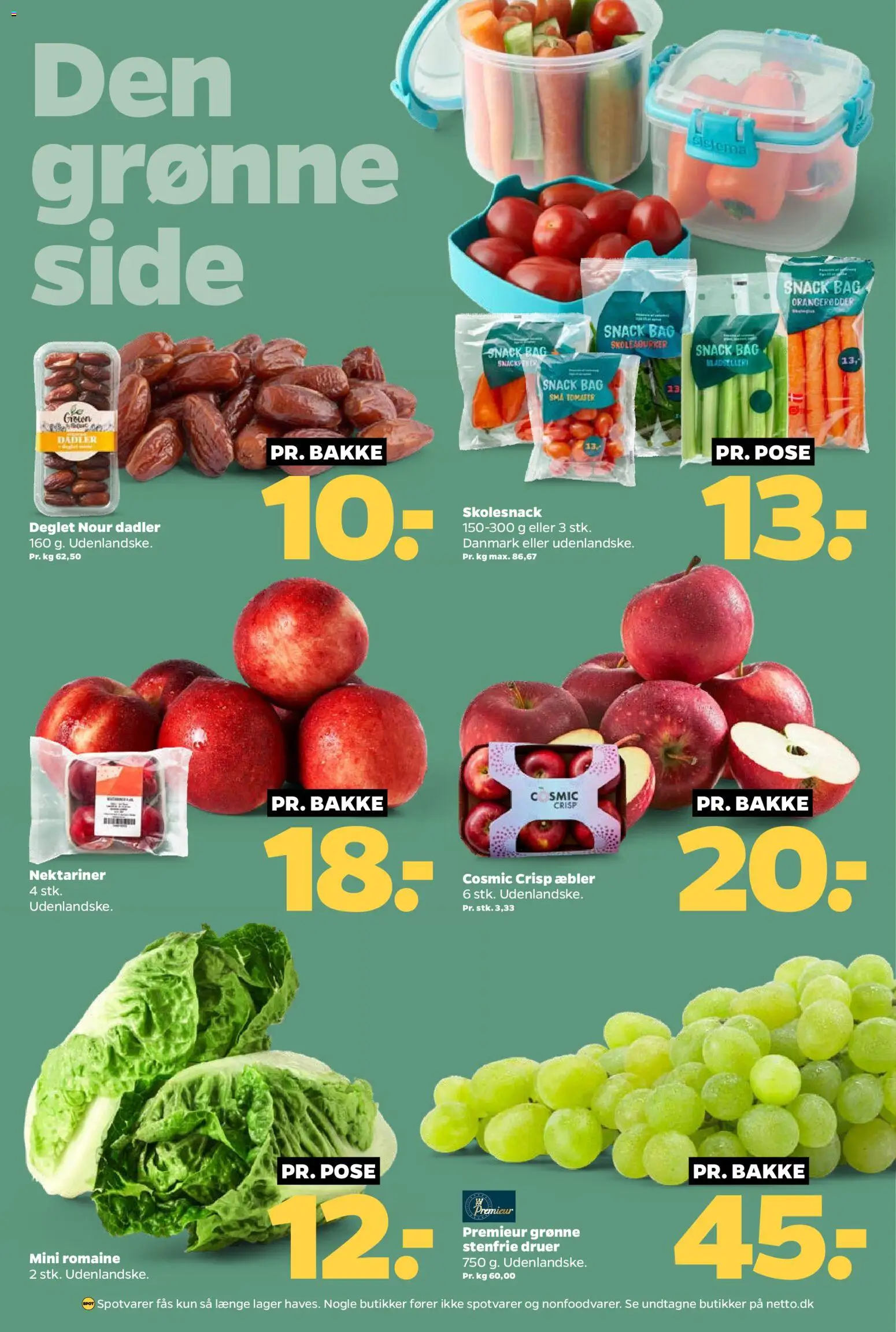 Netto tilbudsavis – gyldig fra 13.02.2026 | Side: 9 | Produkter: Tomater, Bladselleri, Dadler, Nektariner