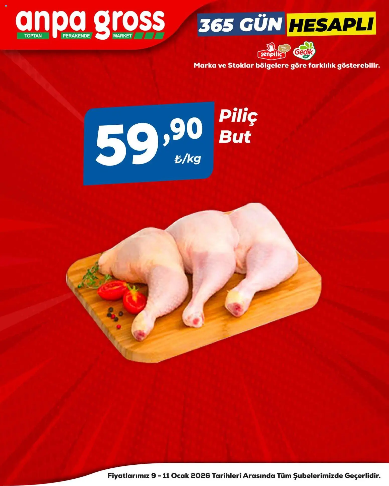 Anpa Gross Piliçte Tazelik - 09.01.2026 tarihinden itibaren geçerlidir | Sayfa: 2 | Ürünler: Piliç, Ocak