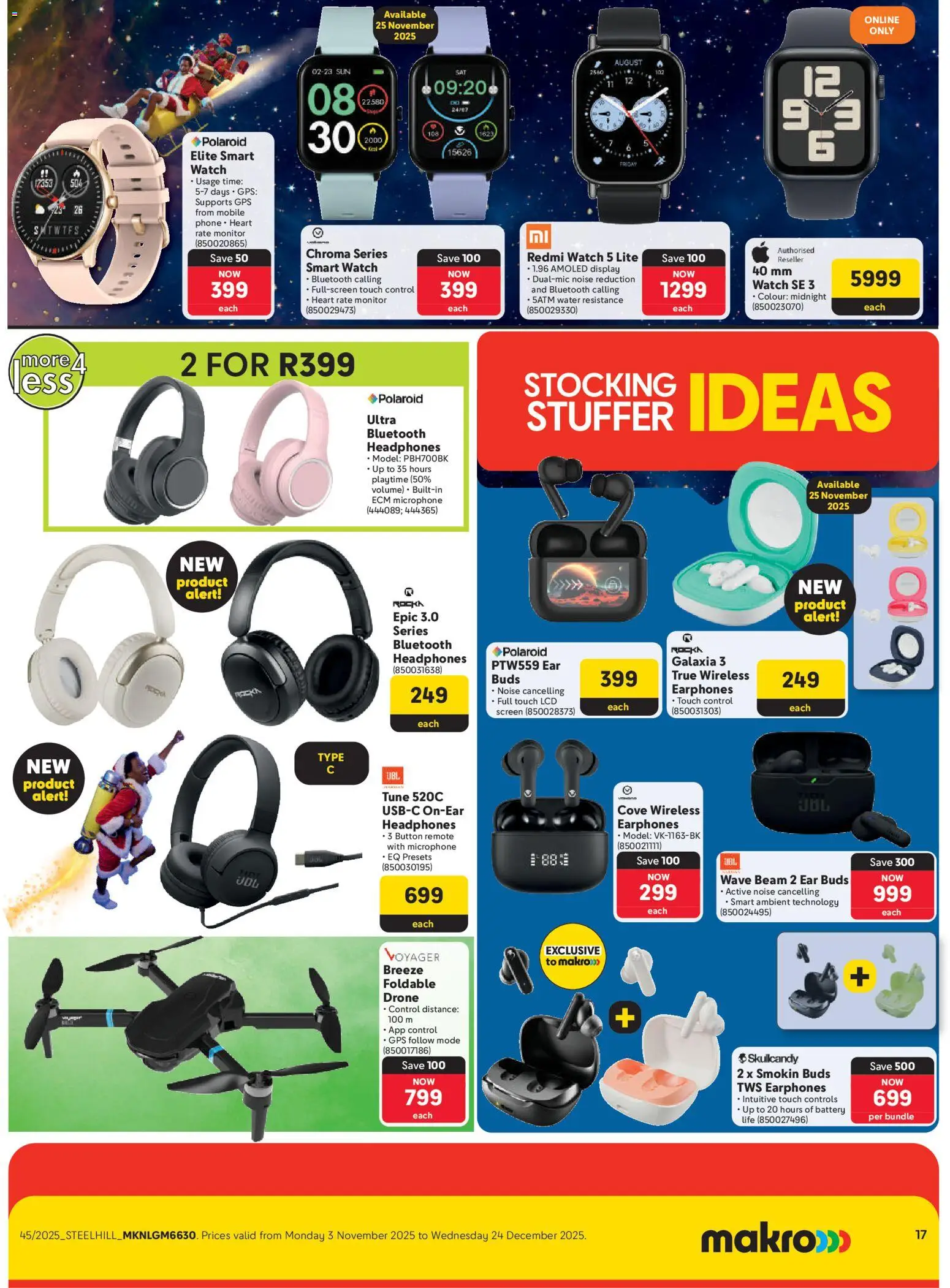 New Makro catalogue – valid from 03.11.2025 | Page: 17 | Products: Monitor, Microphone, Remote, Water