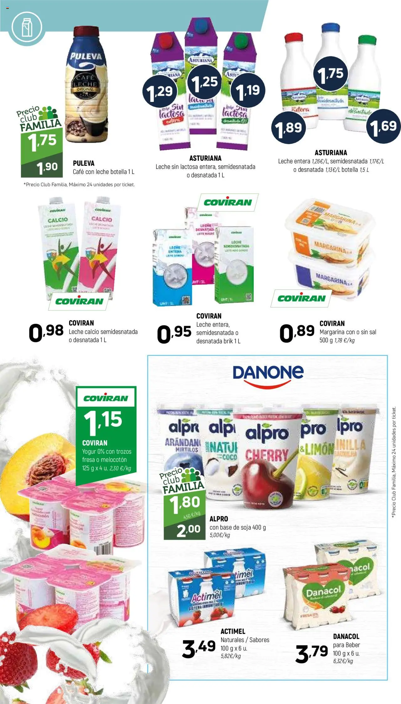 Coviran ofertas │ válido desde el 21.10.2025 | Página: 8 | Productos: Leche sin lactosa, Leche entera, Café con leche, Café