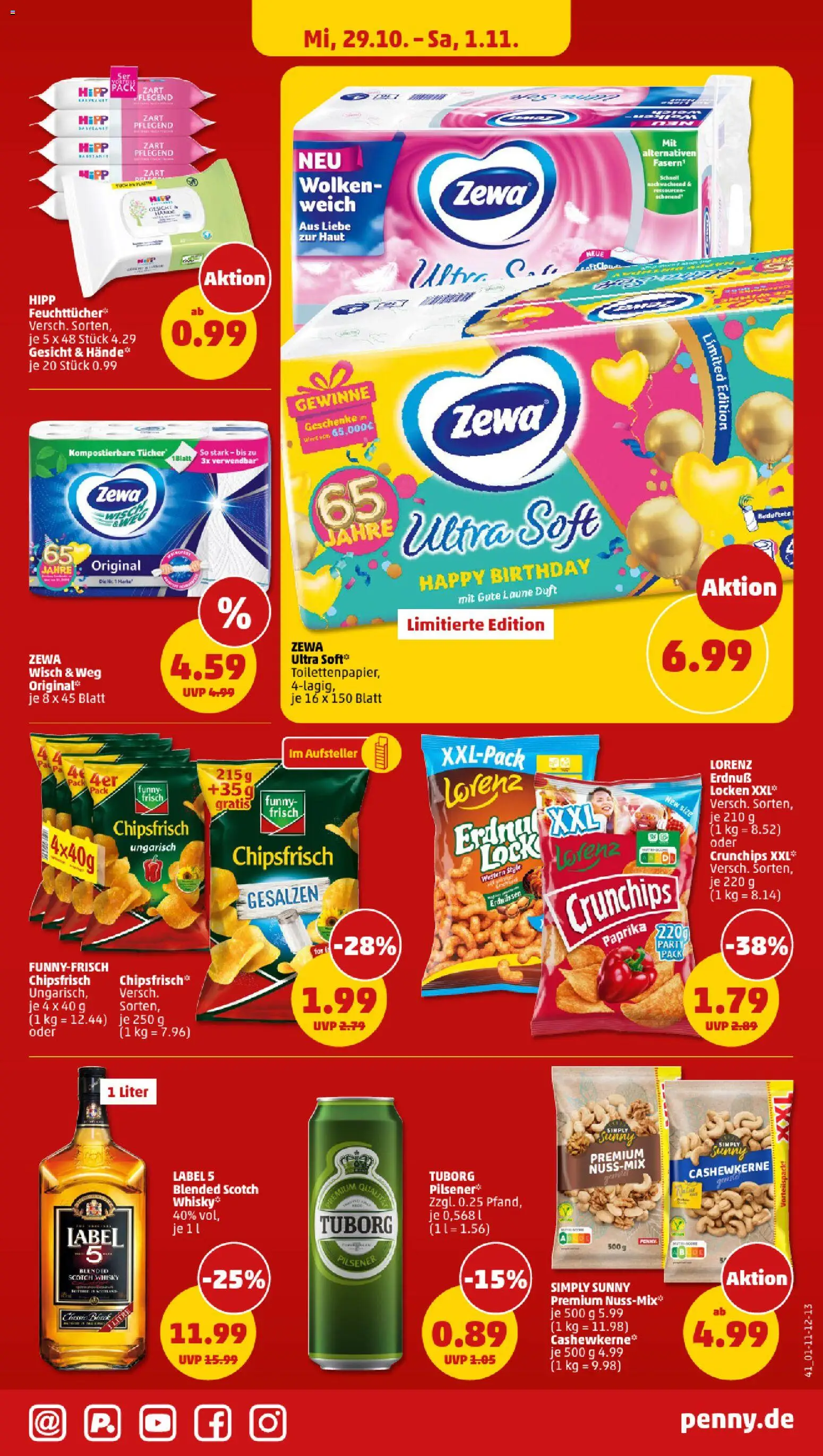 Penny Prospekt 	 – gültig ab 27.10.2025 | Seite: 43 | Produkte: Whisky, Duft, Zewa, Paprika
